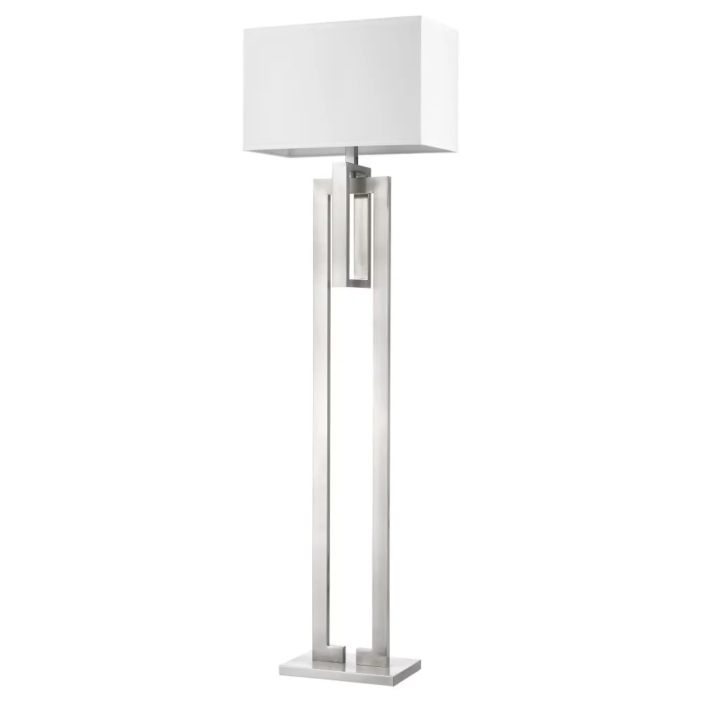 Essential Floor Lamp with Incandescent, Transitional, Dimmable - Iron Silver Model A983AA