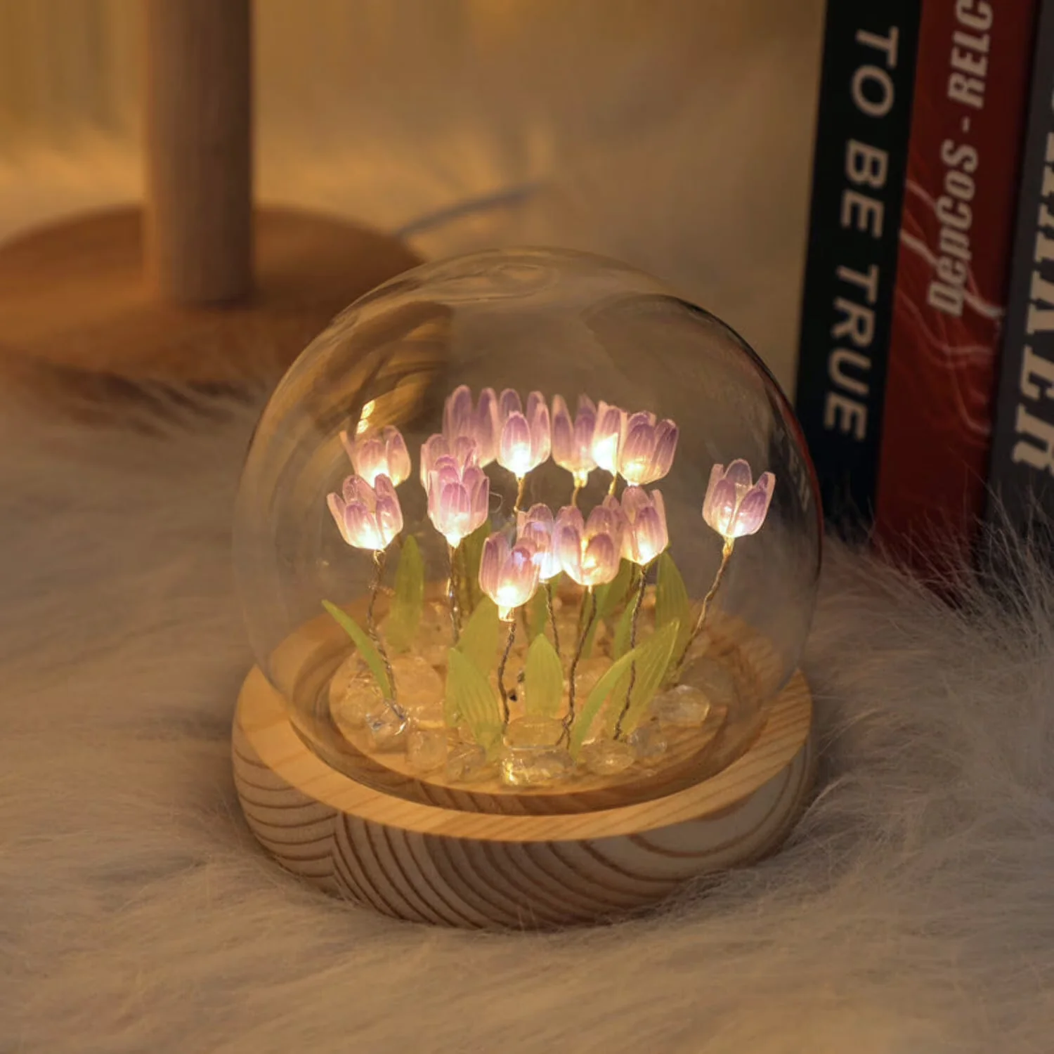 Essential Led Lighting with LED, Tulip Light, Purple - Purple for Home and Office Model 7BF18D