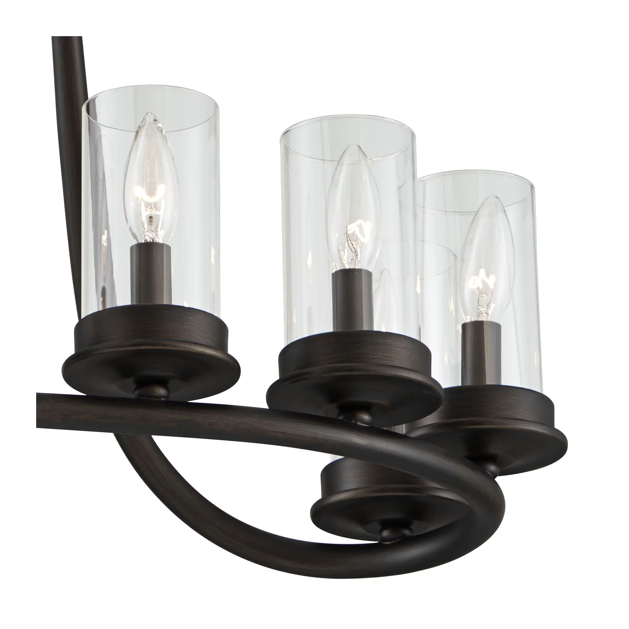 Durable Ceiling Lights Fixture with Incandescent, Rustic/Lodge - Brown Iron for Dining Room, Kitchen Model 613DE6
