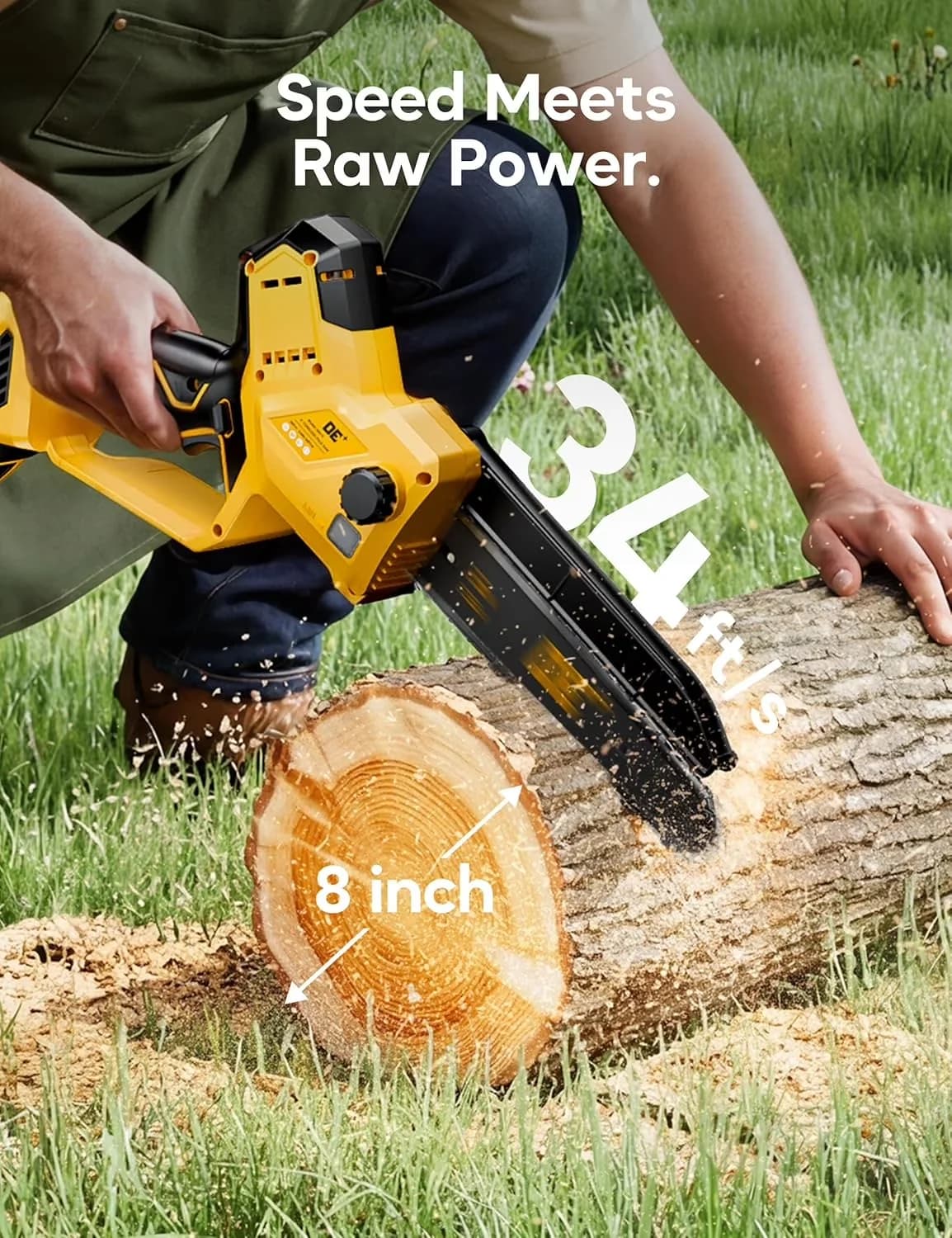 Essential Chainsaw with Battery, 20V, Automatic Chain Oiler - Black - Satisfaction Guaranteed Model C6CA2C