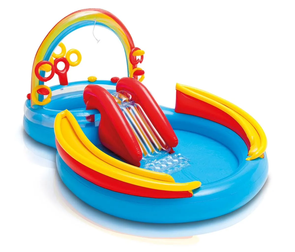 Above Ground Pool Stylish with Drain plugs in main pool and wading pool - Multicolor Model 8229ED