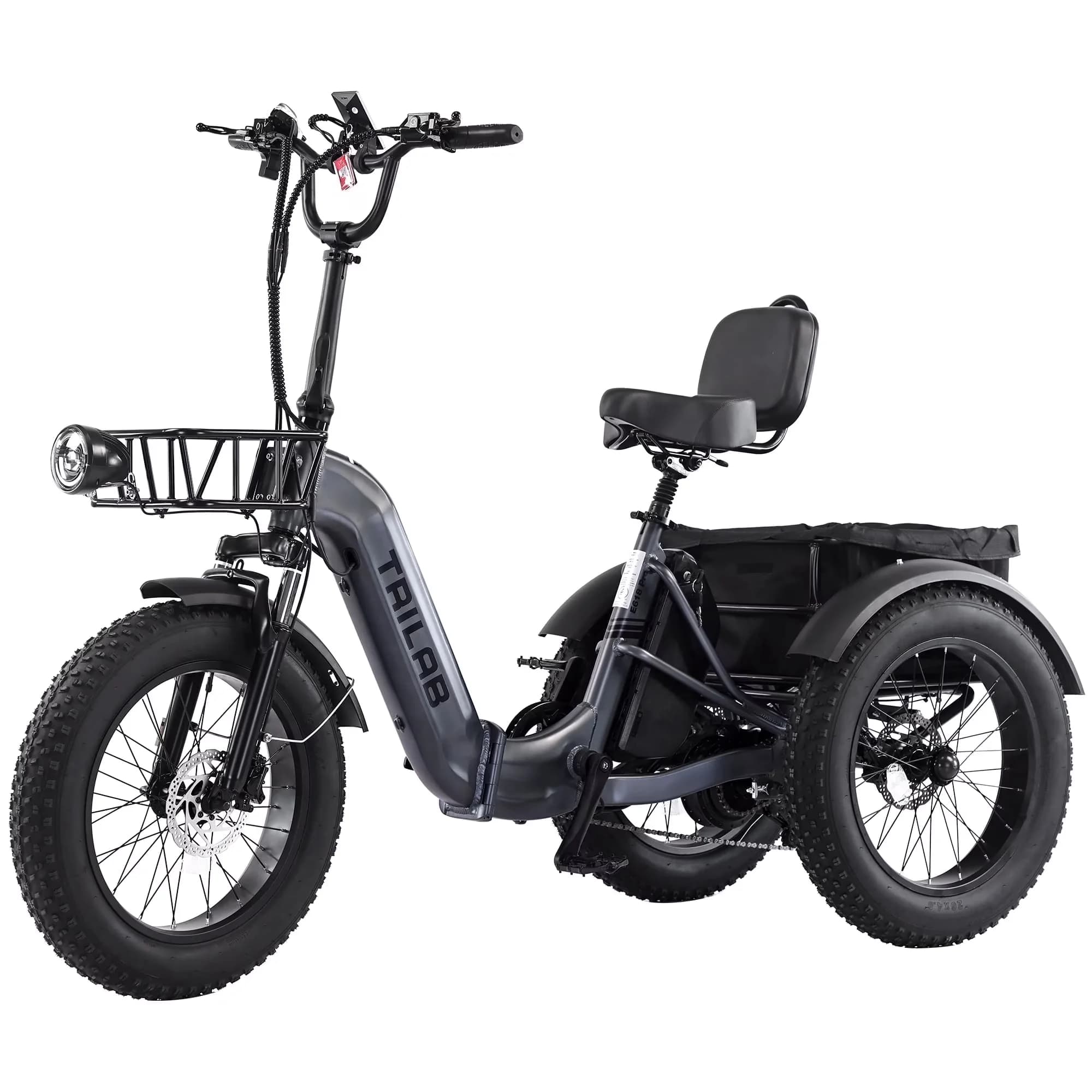 Efficient Electric Bike with Battery, 48V, Foldable - Black - Quality Construction Model 4077B6