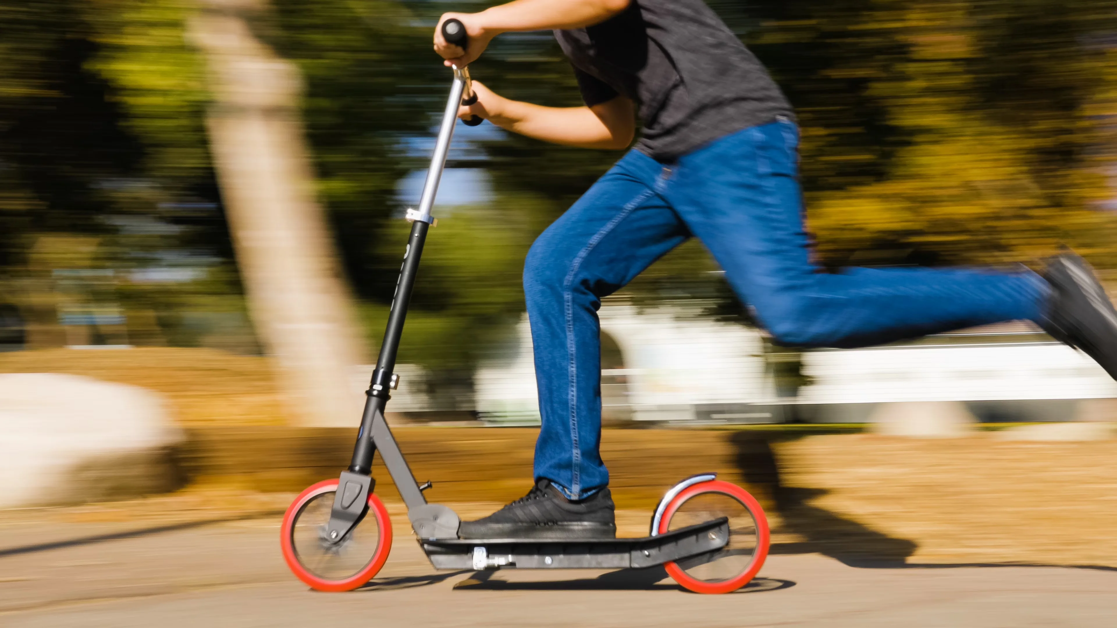 Efficient Scooter with Portable, Foldable, Folding - Steel Black Carbon Model DB649A