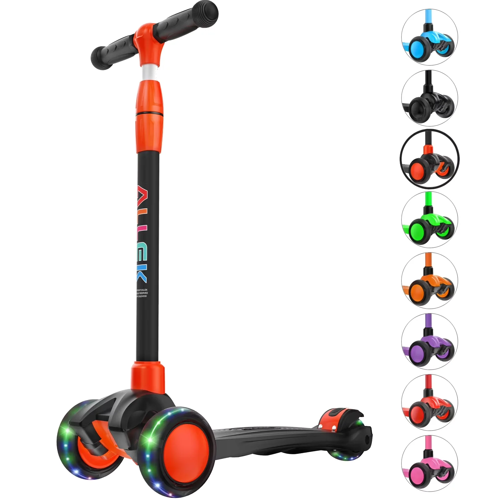 Scooter Essential with Kick B03 - Red Aluminum - Space-Saving Design Model 76E39E