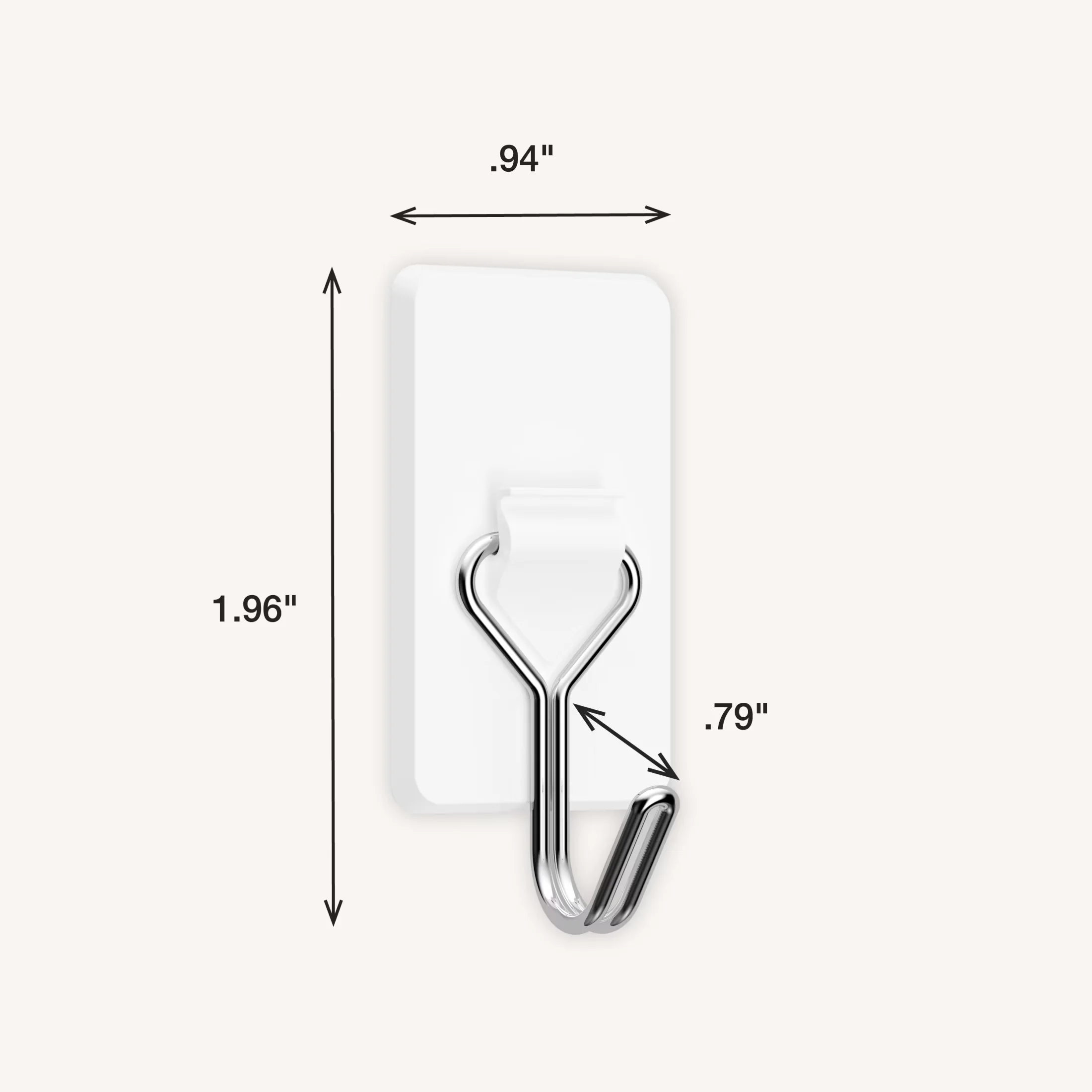 Durable Damage-Free Hanging with Easy Installation, Model Number: 288462, 2 Hooks and 4 Adhesive Strips - Plastic White Model FFD97A