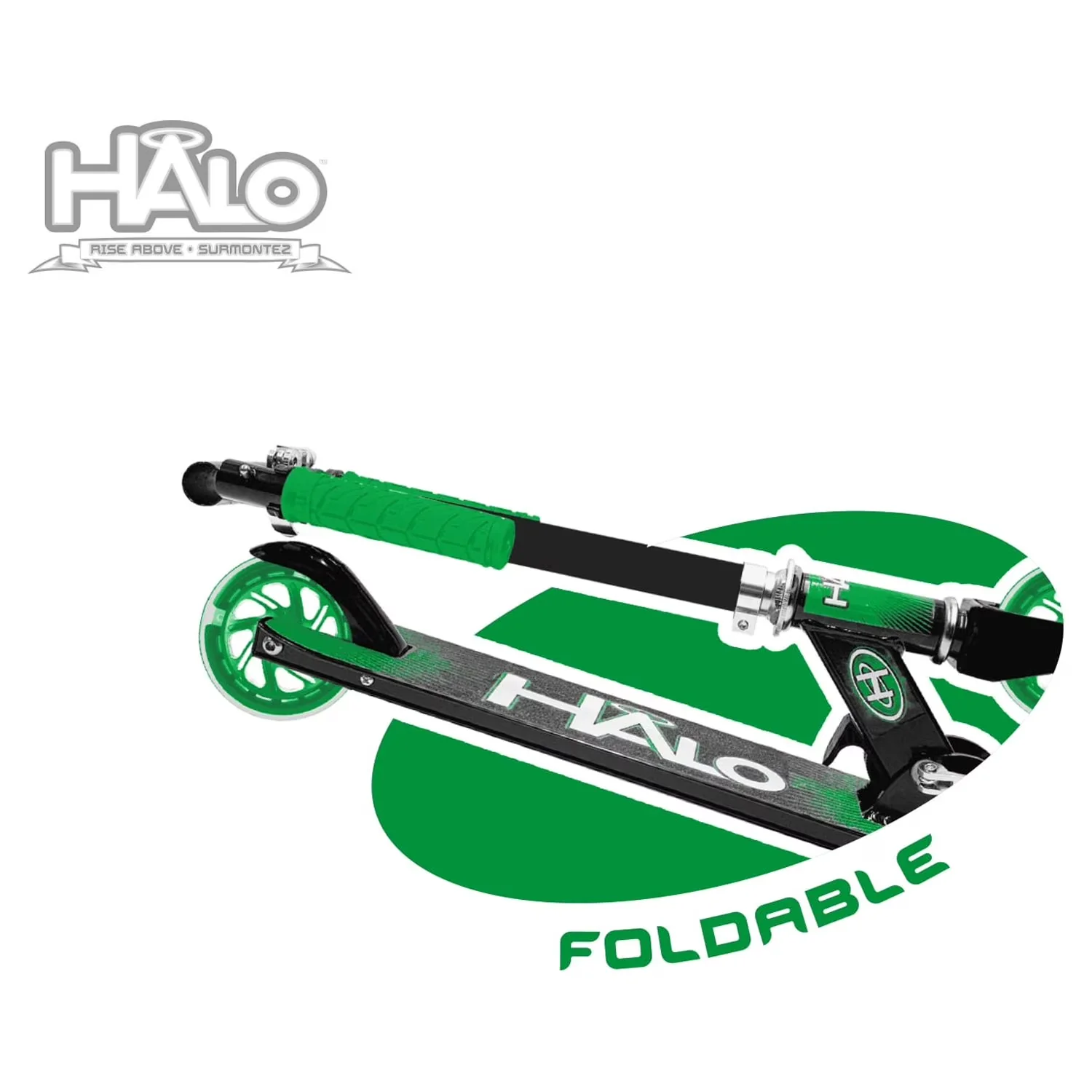 Classic Scooter with Portable, Compact, Supreme Inline - Steel, Polyurethane Green Model 7A5493