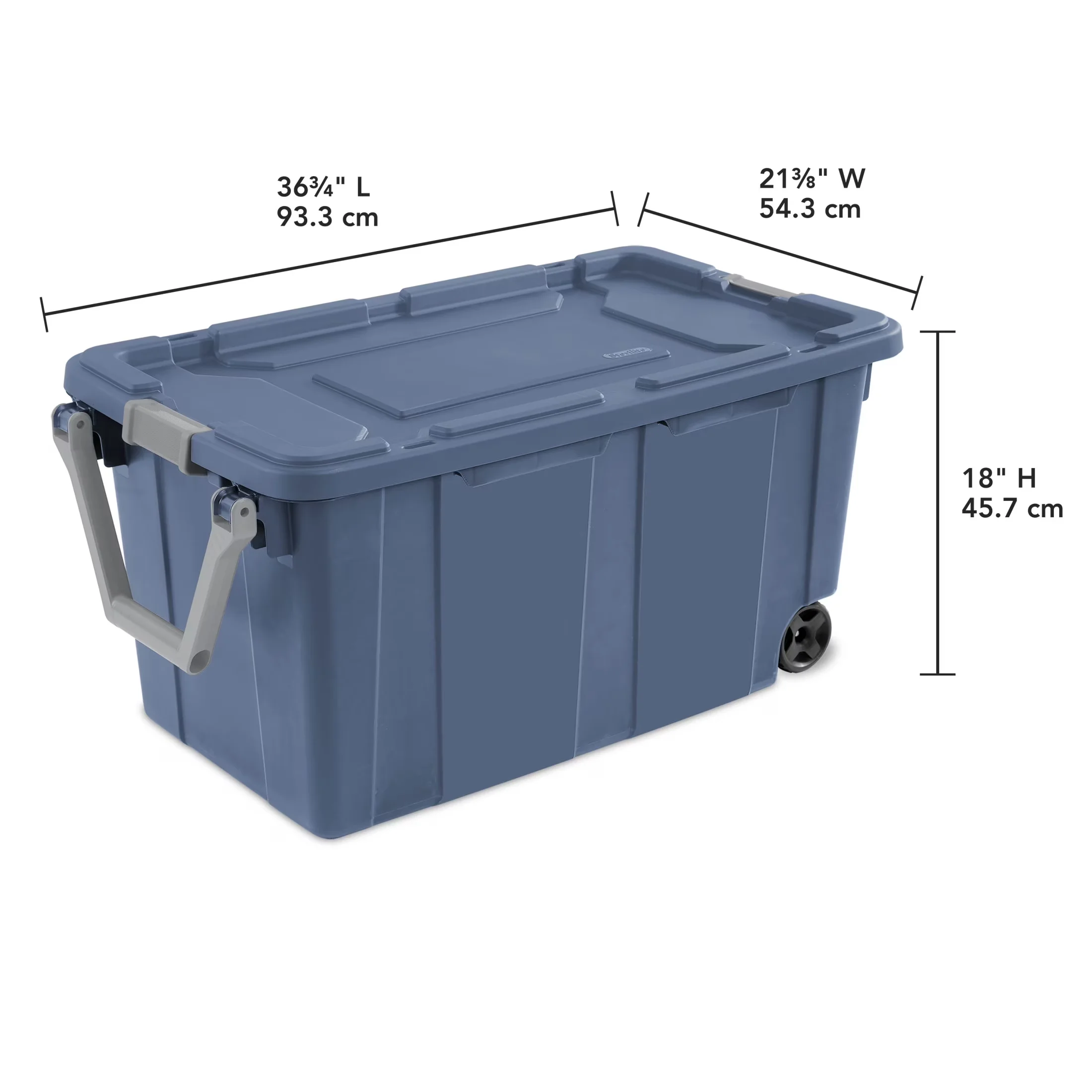 Essential Garage Storage Supply with Wheeled, Stackable - Plastic Blue Model A2C106