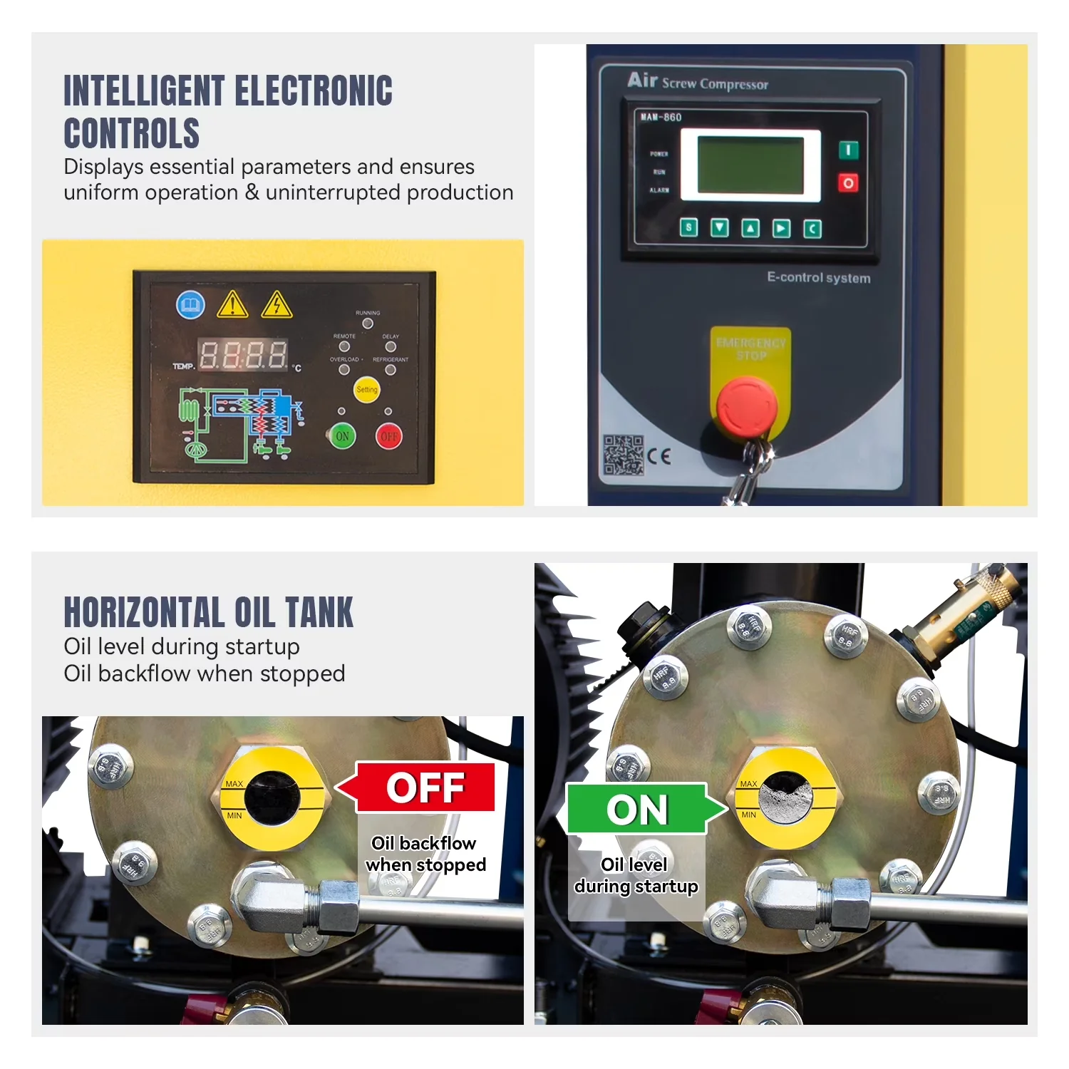Air Tools Compressor Efficient with 230V, Easy To Operate, Pause Function - Yellow Metal Model 90E44D