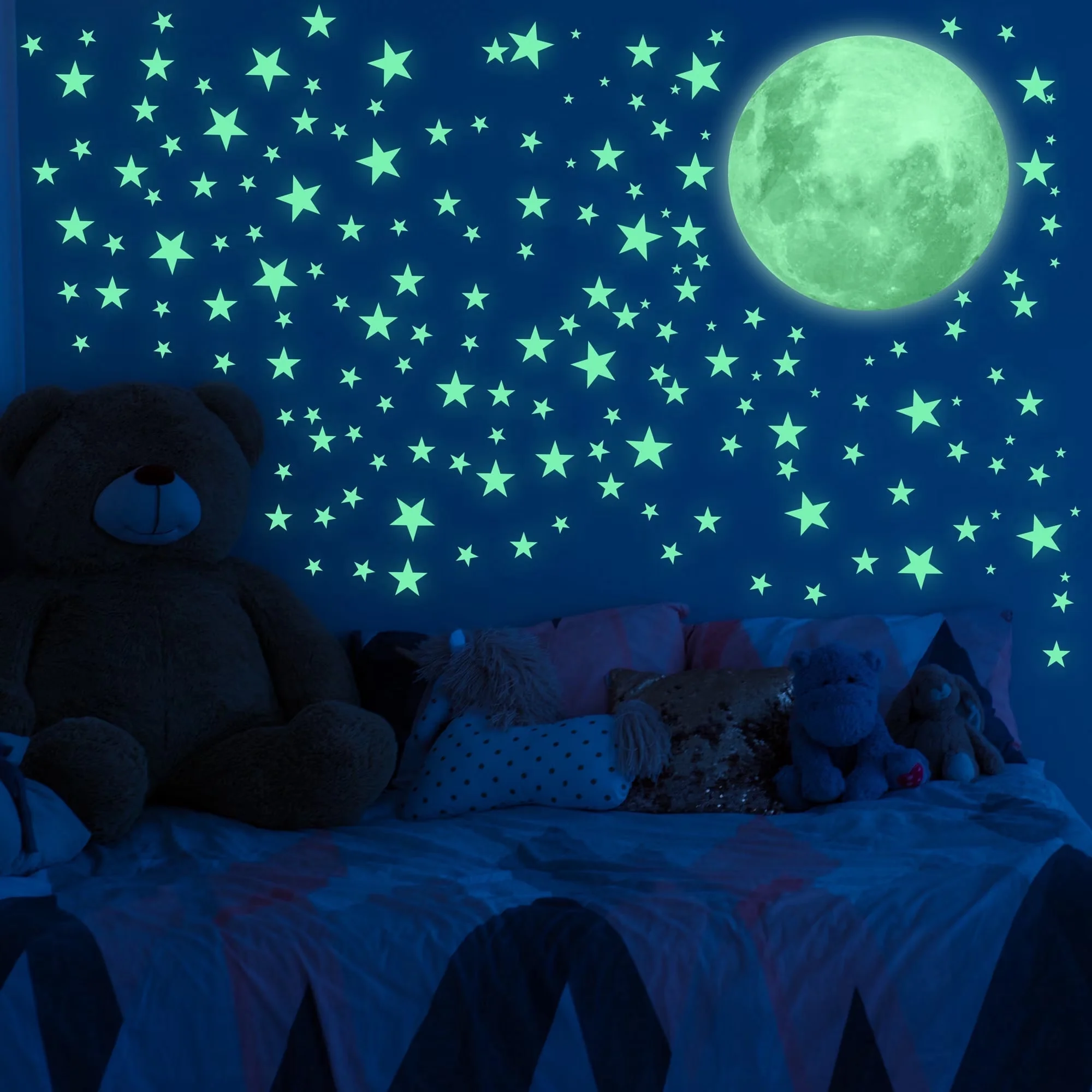 Innovative Wallpaper Wall Decals Wall Covering - Vinyl Green Glow - Built to Last Model 4BA089
