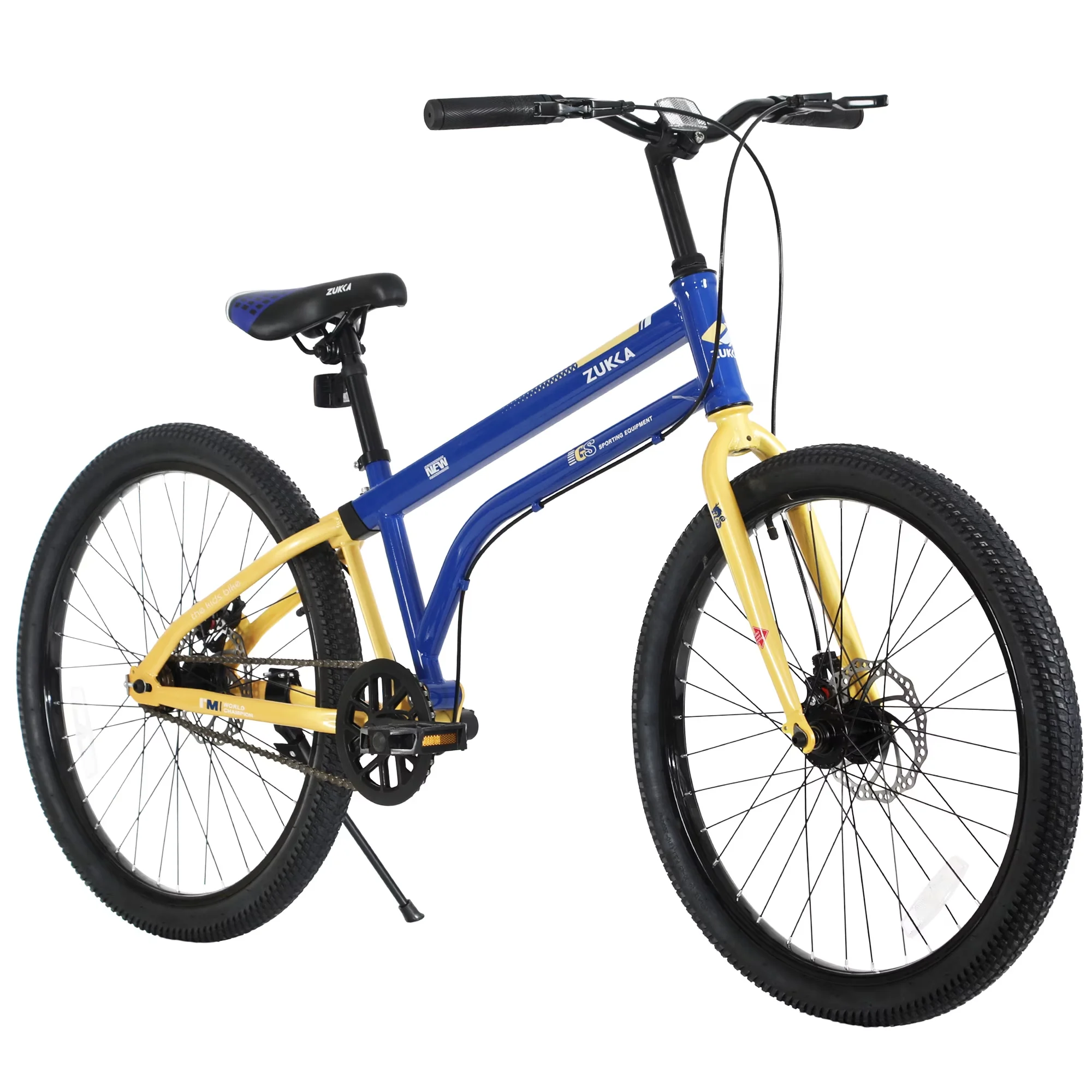 Professional Road Bike with Adjustable Height, 24-Inch Kids - Yellow - Ergonomic Design Model 0FA8AA