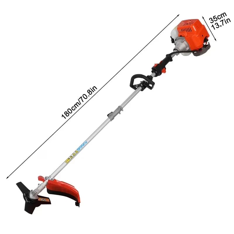 Versatile Pole Saw with Item Name: Lawn Mower, Multi Functional Cutting Tool, Material: Metal, Plastic - Orange Model B2CB38