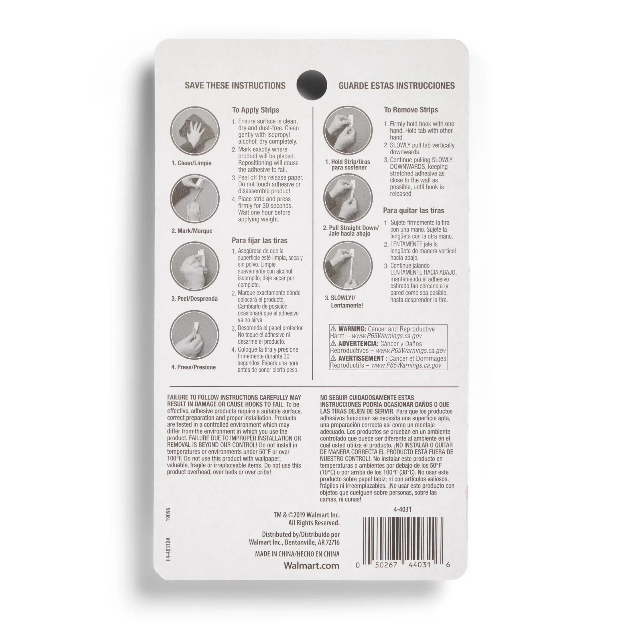 Damage-Free Hanging Essential with Easy Installation, Strips - Hook And Loop Adhesive Strips Black for Small Model D2DF78