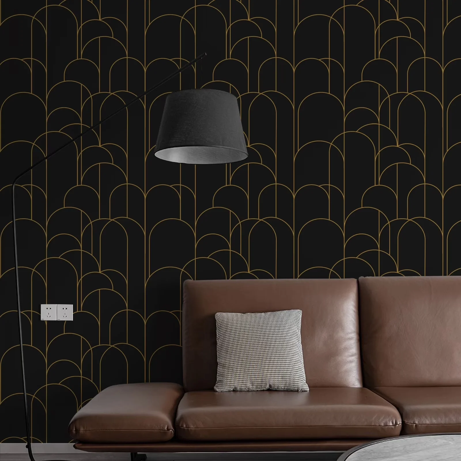 Innovative Wallpaper with Durable, Removable - Pvc Black for Living Room Model 2D96D7