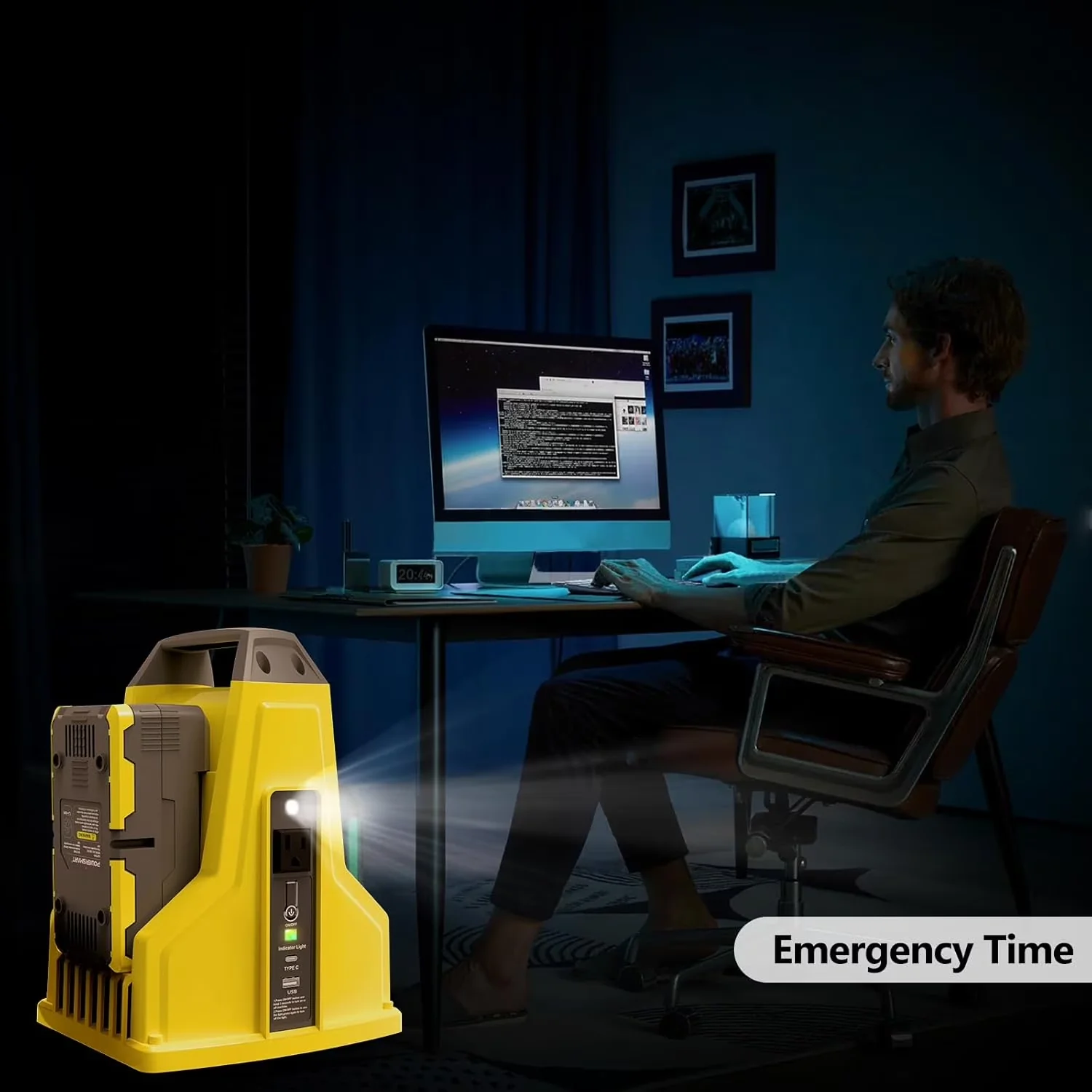 Generator Classic with 300W, 40V, 300 Watts Outdoor Portable Power Station - Gray Model 0F233A