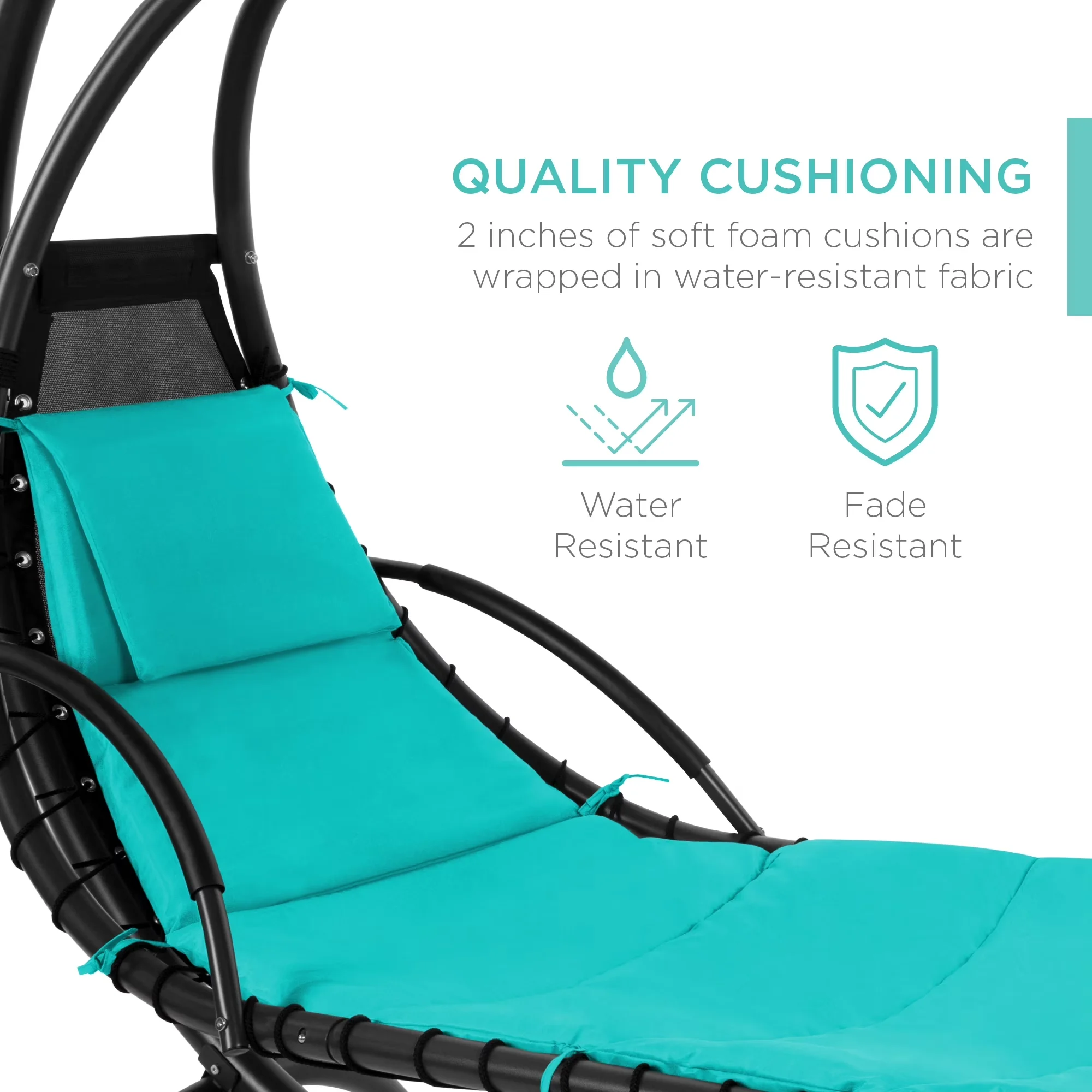 Essential Outdoor Sofas Sectional with Uv Resistant, Teal, Shade - Hanging Model 95FCCC