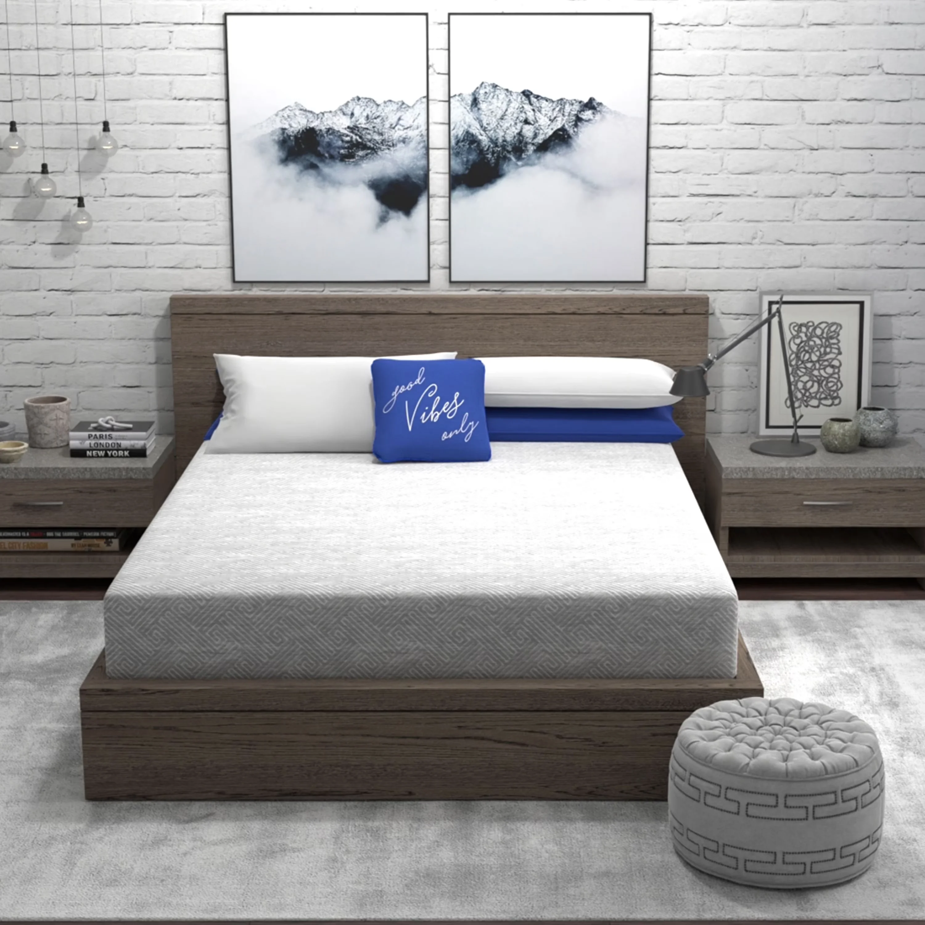 Mattresses Accessory Efficient with Mattress-In-A-Box, Full [Ultra Small Package] - Polyester Gray Model 6634EF