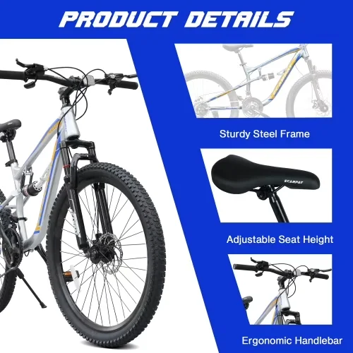 Mountain Bike Professional - Blue 26 Inch - Commercial Quality Model F32D1F