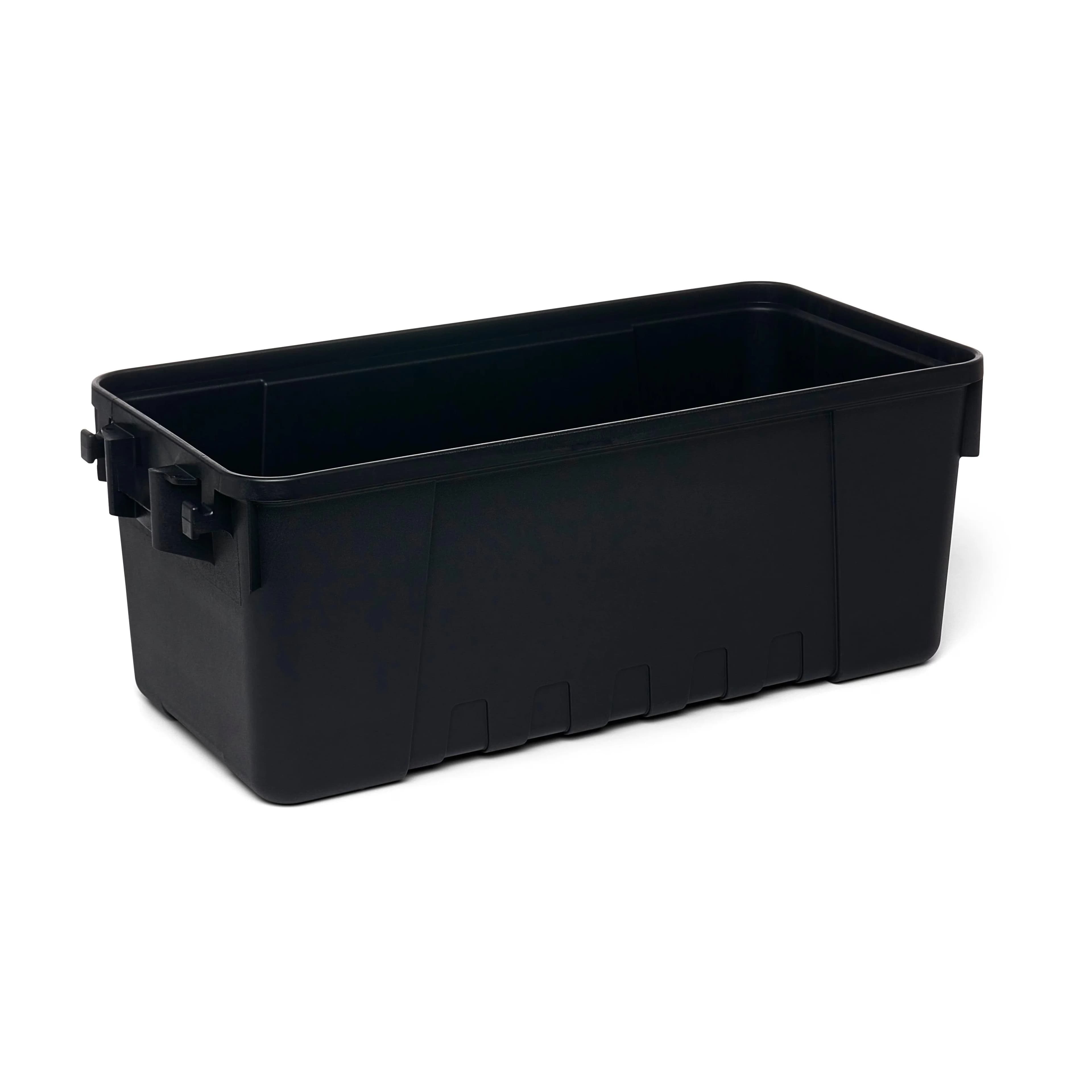 Professional Garage Storage Supply with Lockable, 17-Gallon Lockable Box - Black Plastic Model A83C3E