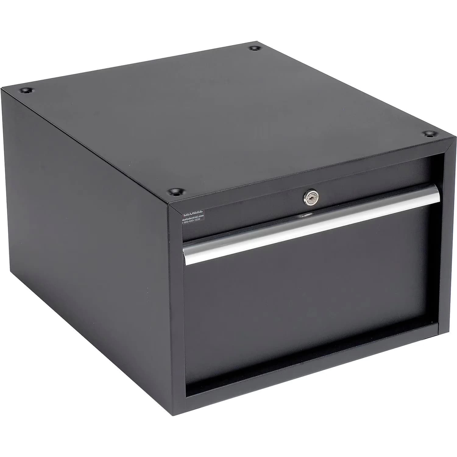 Efficient Toolstorage with Stackable Bases, Color Black, Stacking Steel Drawer - Steel Black Model 19EDFA