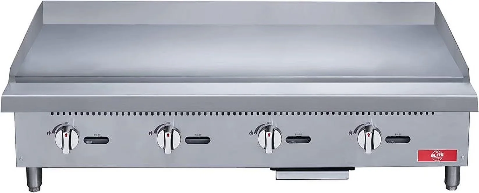 Efficient Flat Top Grill with Burner: 4 count - Stainless Steel Silver Model 3C2064