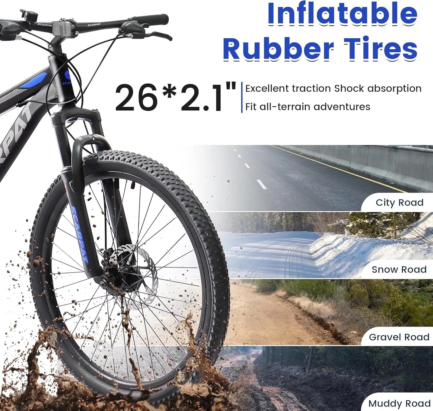 Mountain Bike Reliable with 26" - Black Adults - Heavy Duty Model 1EFF74