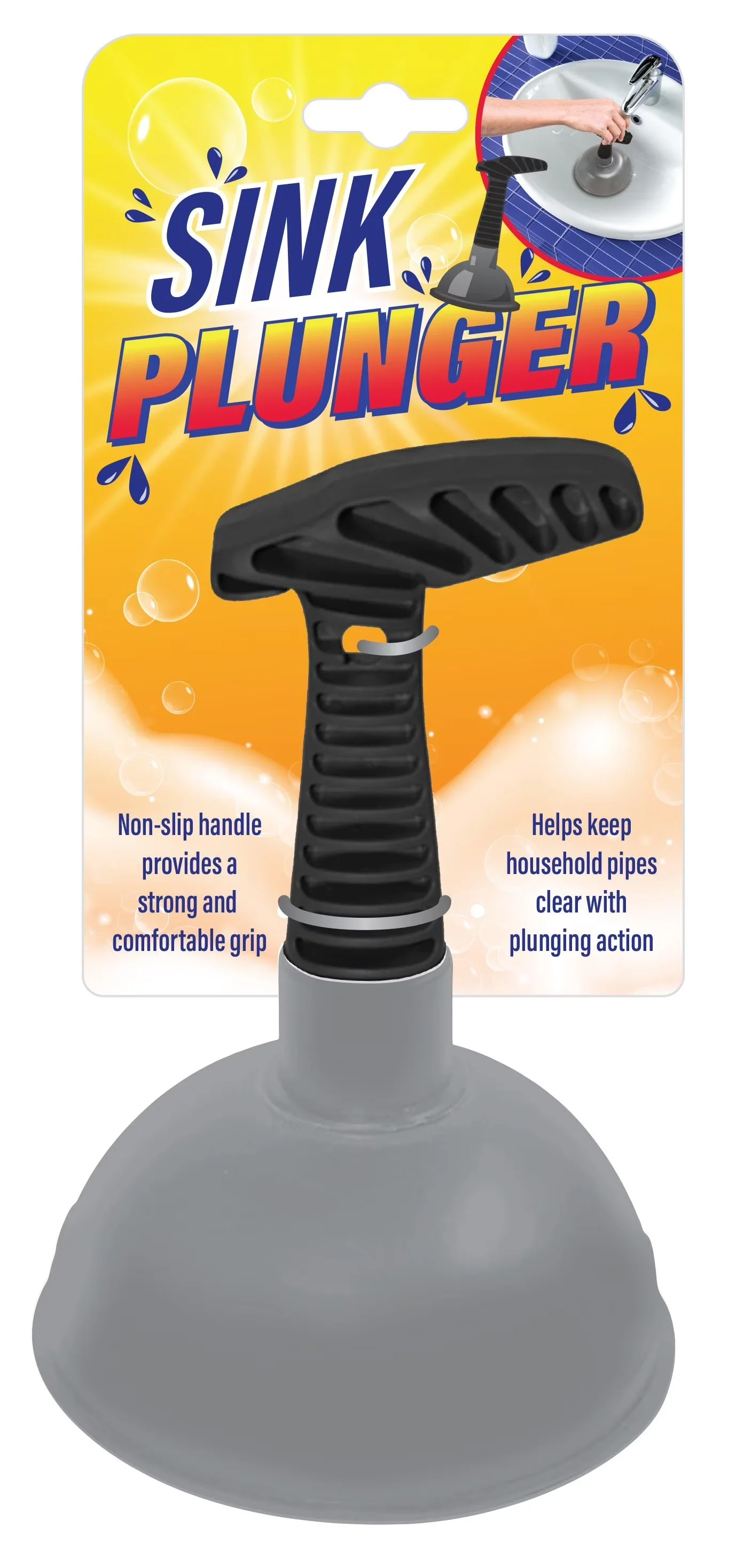 Plumbing Durable with Ergonomic Handle, plunging action - Sink - Long-Lasting Performance Model 04EECE