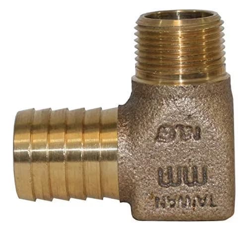 Plumbing Compact with Durable, mfg No Lead Bronze Pipe Fitting Elbow, 1" x 3/4" - Bronze No Lead Brass Model 27F3E0