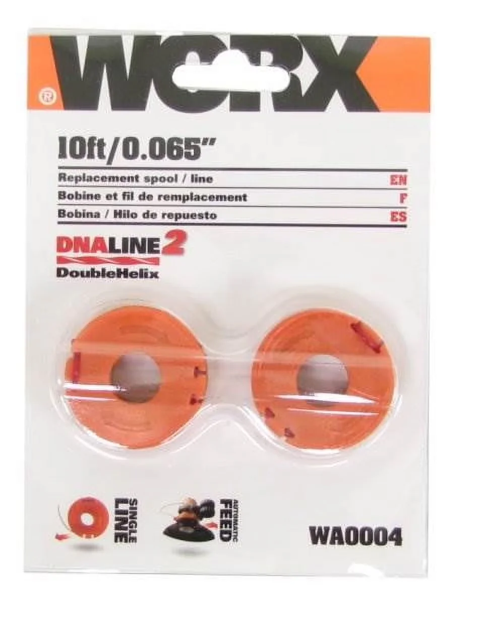 Classic Replacement Parts Accessory with 0.065 Inch, 10 Foot each spool - Orange Model D82CBA