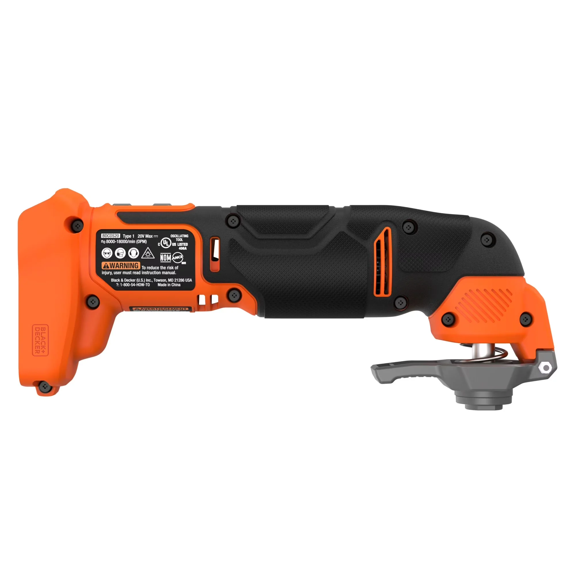 Classic Woodworking with Battery, 20V, 20V MAX* Bare Oscillating Multi-Tool - Black Model A8327A