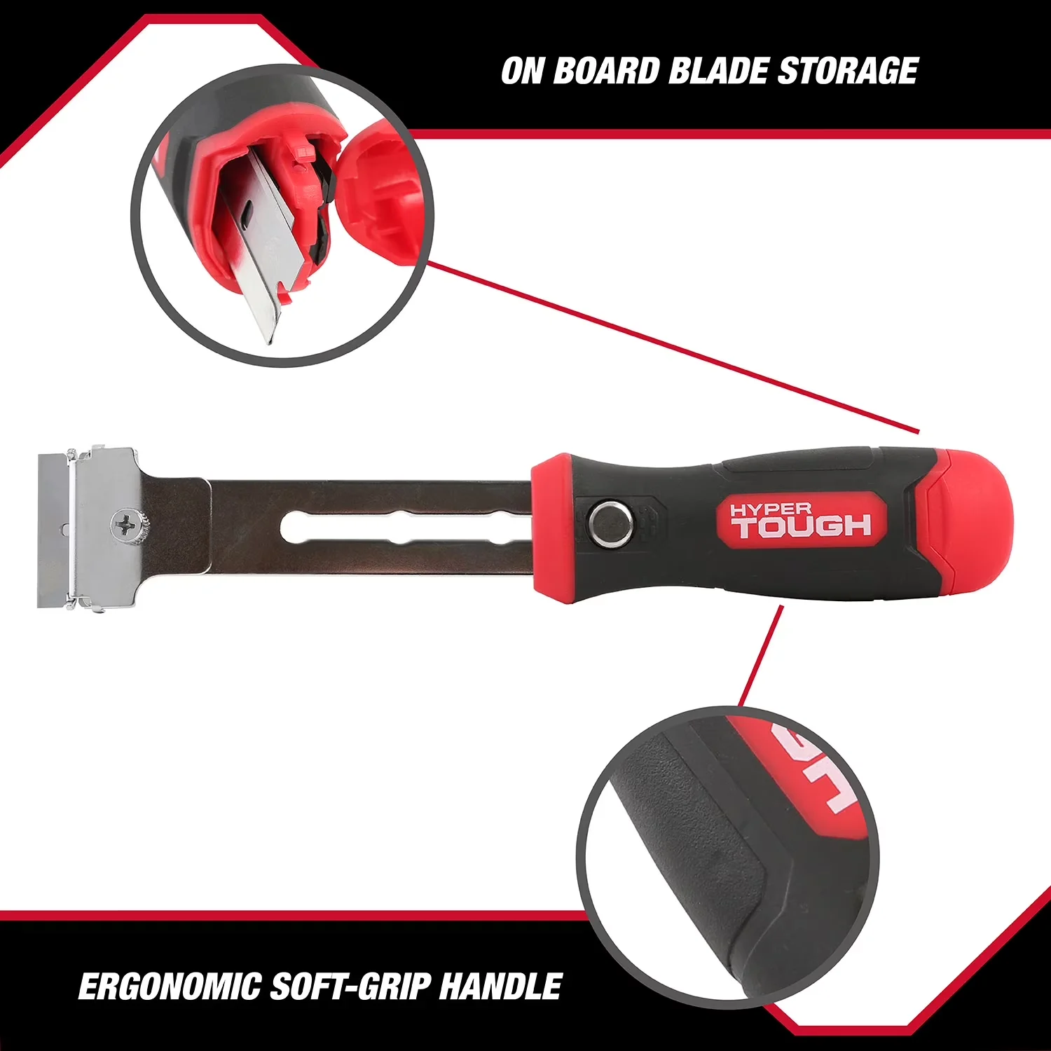 Durable Hand Tool with Easy To Operate, Adjustable, Extendable Razor Blade Scraper - Model 723383