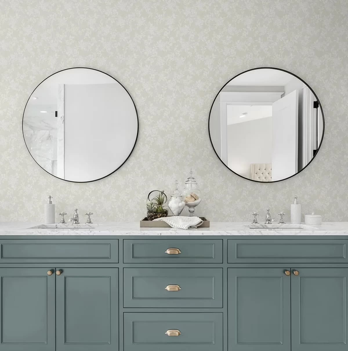 Reliable Wallpaper with Removable, Neutral Tonal Floral Peel and Stick, 20.5 in. W x 18 ft. L Roll - Off-White Vinyl Model 5E148A