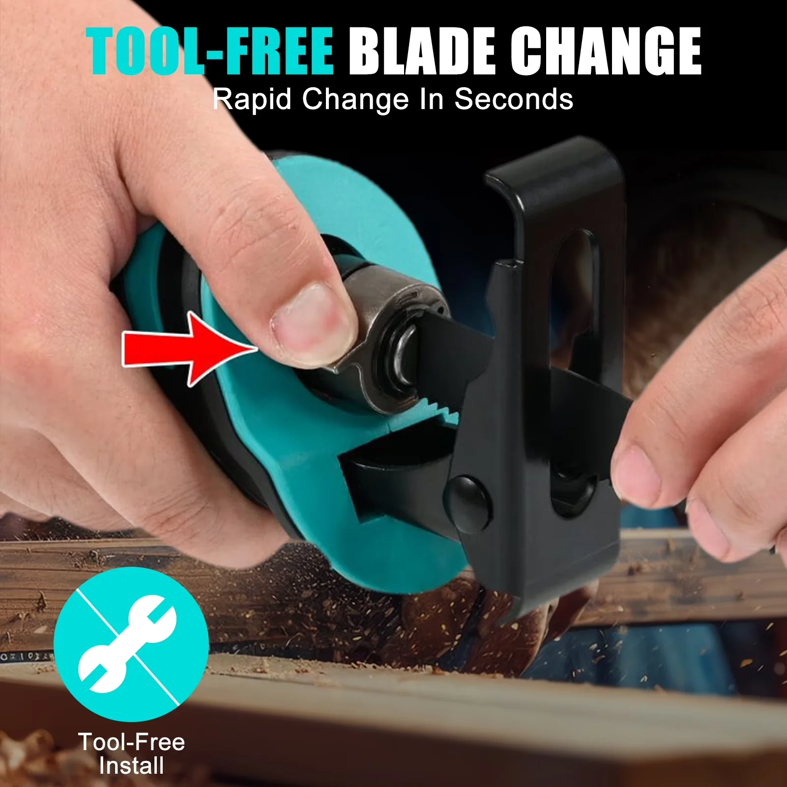 Power Saw Versatile with Battery, Ergonomic Soft Grip, Reciprocating Cordless - Model 600491