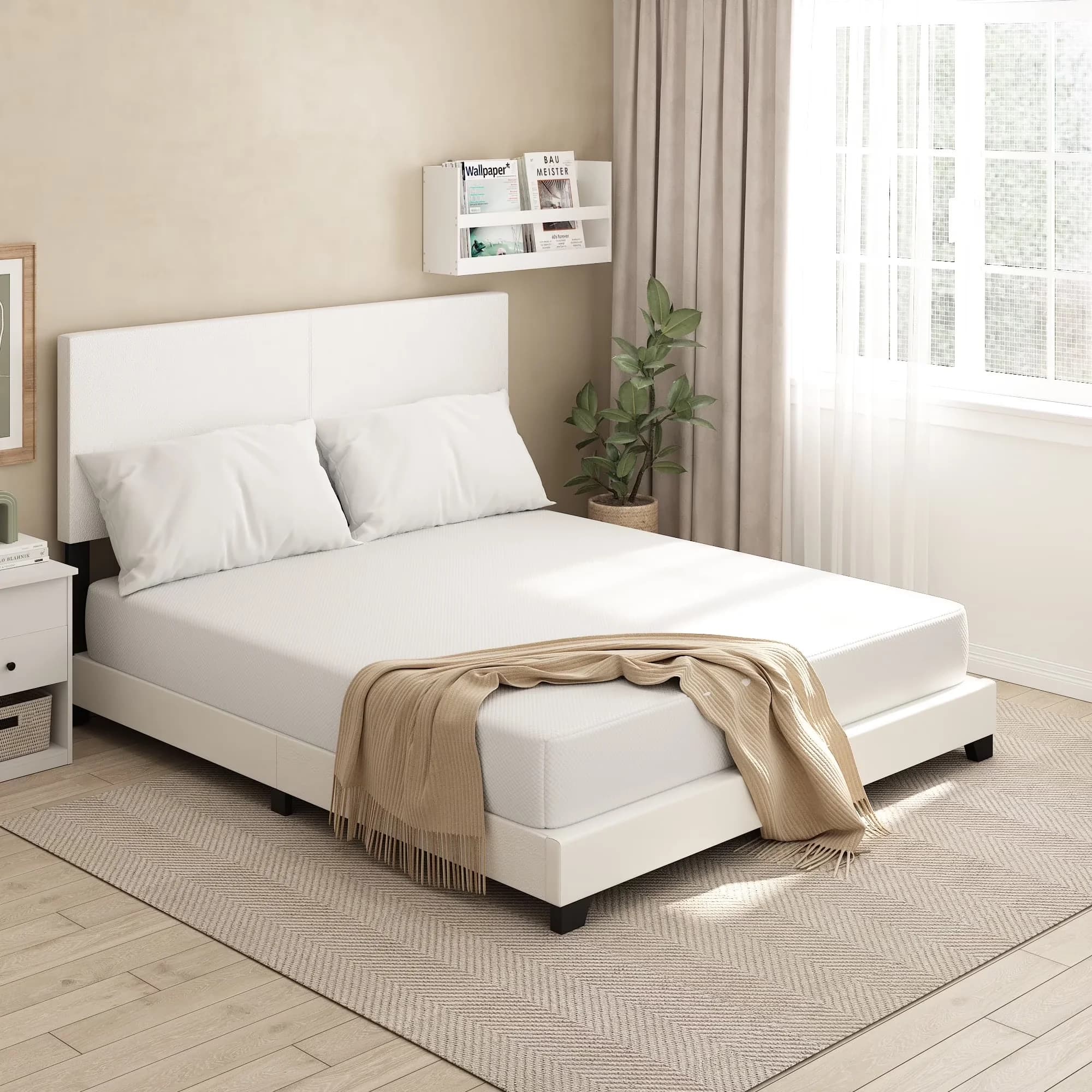 Compact Mattresses Accessory with Cooling Technology, 10 Inch - Polyurethane Foam White Model FC4352