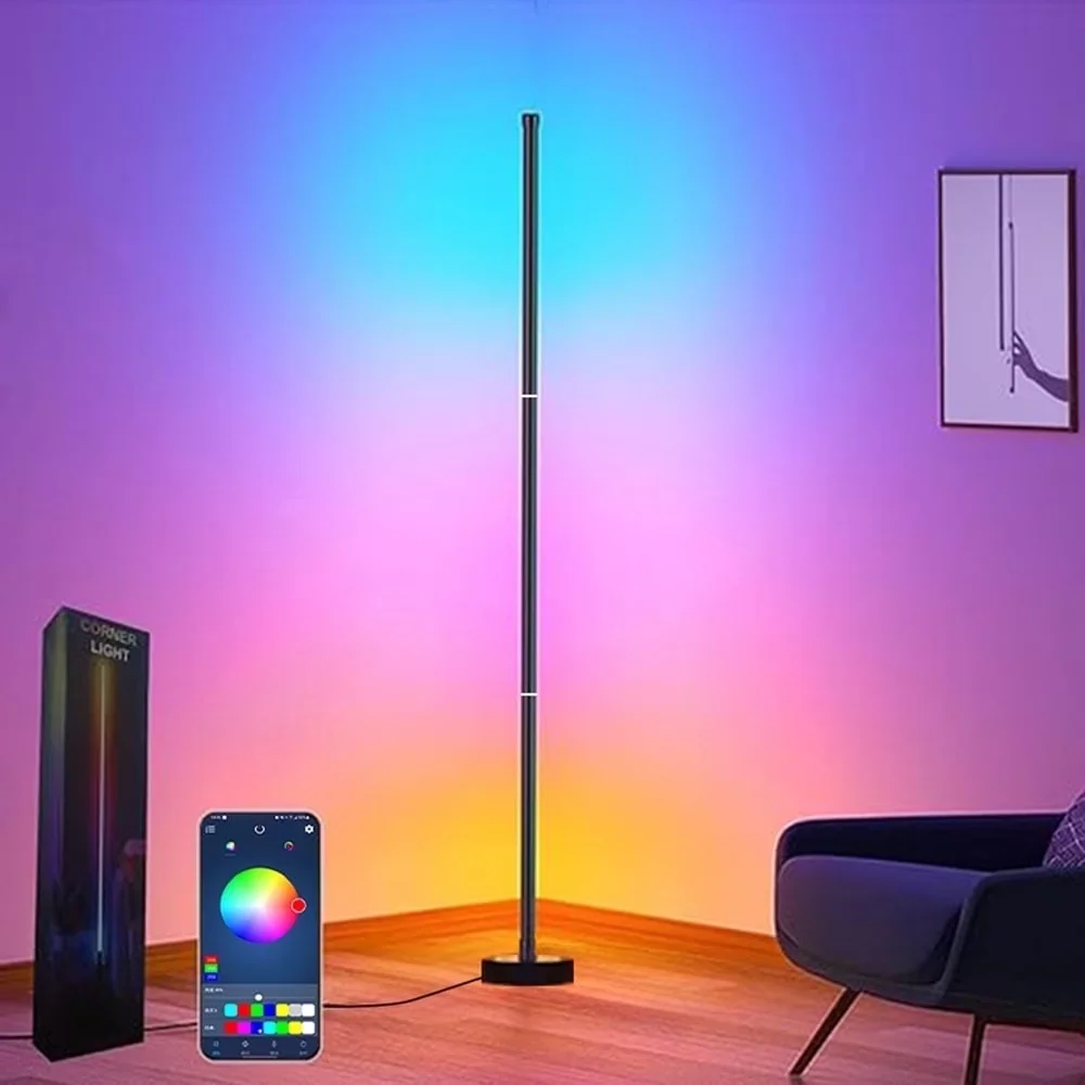 Modern Floor Lamp with LED, Battery, Adjustable Height - Multicolor Abs Model 1C226D