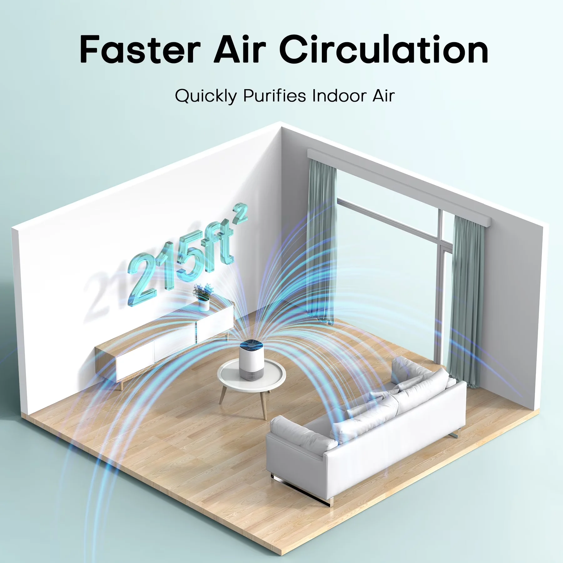 Air Purifier Stylish with Filter Change Indicator, Search on Walmart.com: for Home, Bedroom - Model 36DFDA