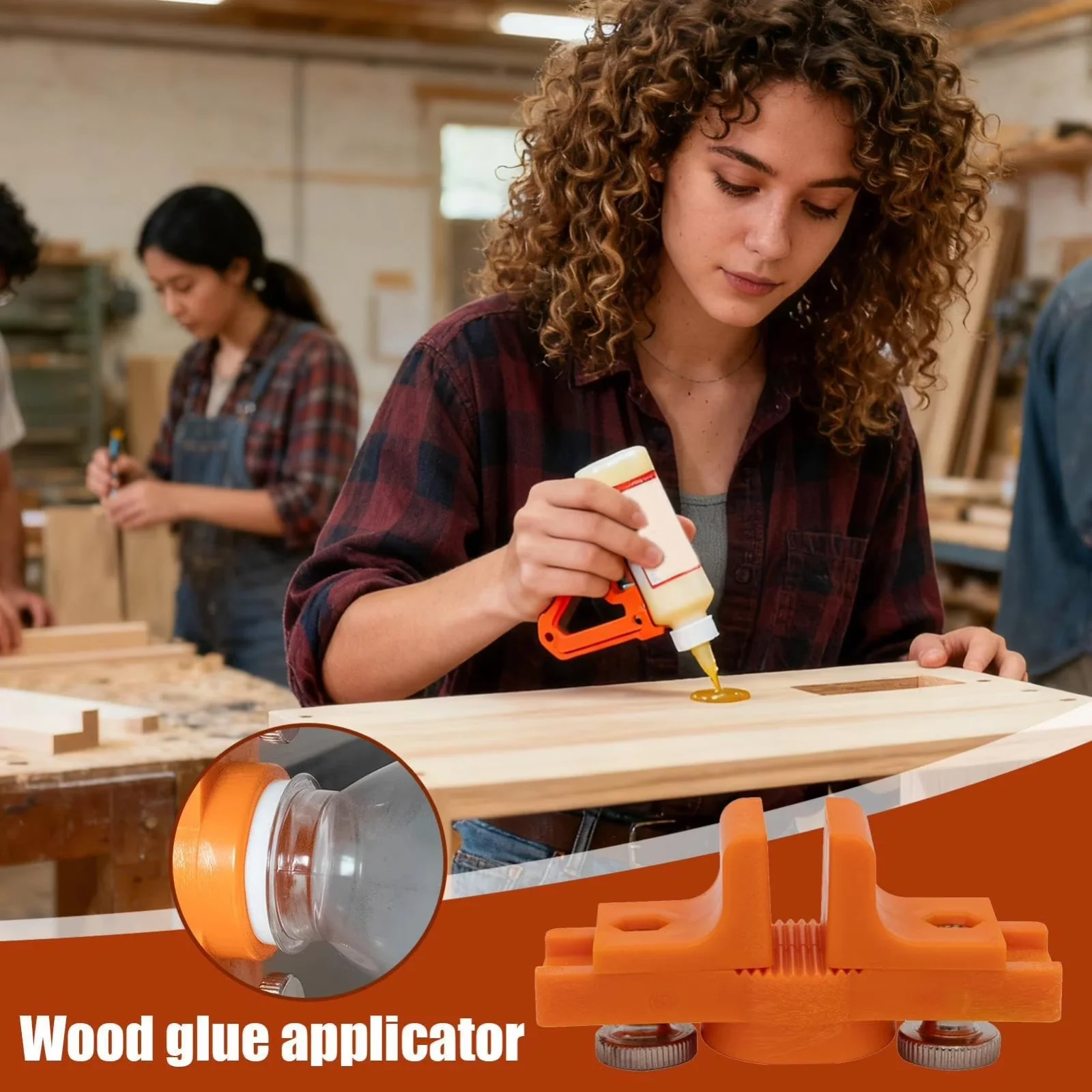 Premium Adhesives Glues In Paint Supplies Tool with Adhesive Dispenser, Modern Design, Sturdy Feature - Brown 3.85" Model 8F1EEF
