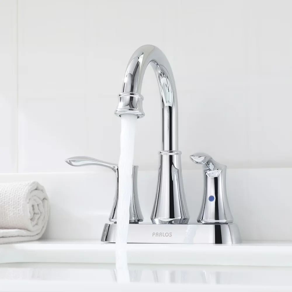 Innovative Bathroom Renovation with Easy Installation, Swivel Spout 2-Handle Sink Faucet - Polished Chrome Stainless Steel Model BD3518
