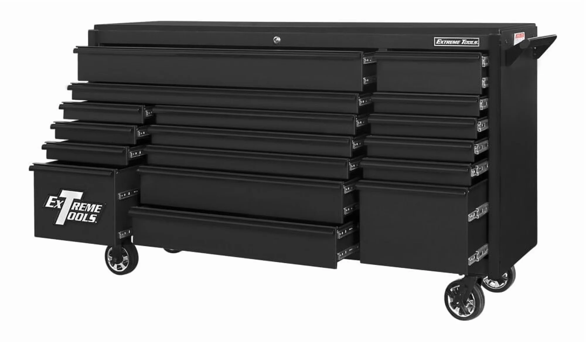 Toolstorage Sleek with Portable, AkzoNobel high gloss powder coat finish, TPL Bank Roller Matte Black-Drawer - Black Pvc Model 0616B3