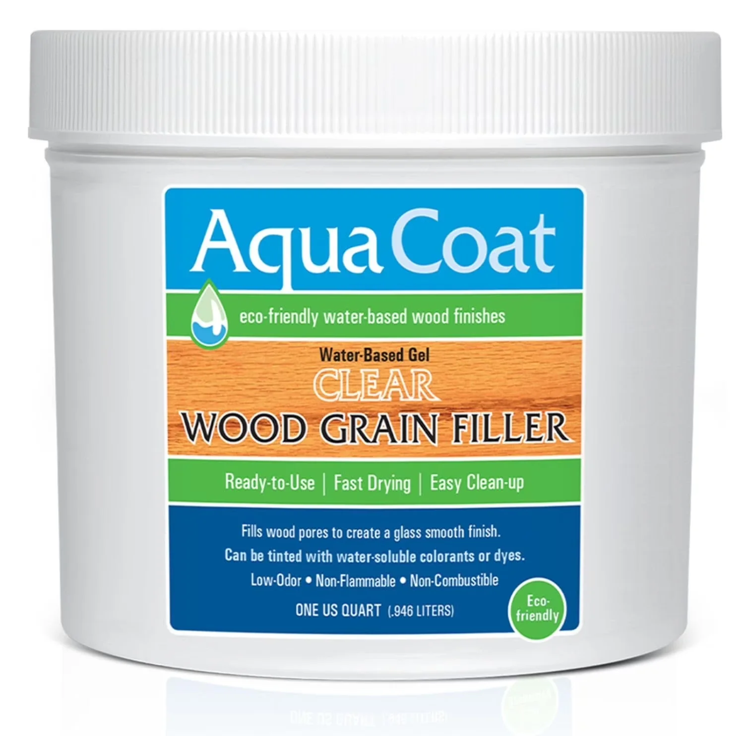 Efficient Building Material with Easy To Clean, 32 oz, Water-Based Clear Wood Grain Filler Gel - Clear Qt Model 633665
