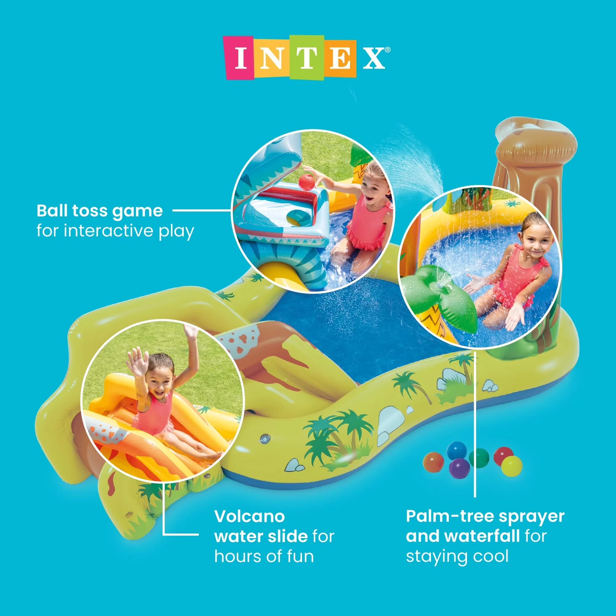 Essential Inflatable Pool - Multicolor Kids for General Purpose Model 45957E