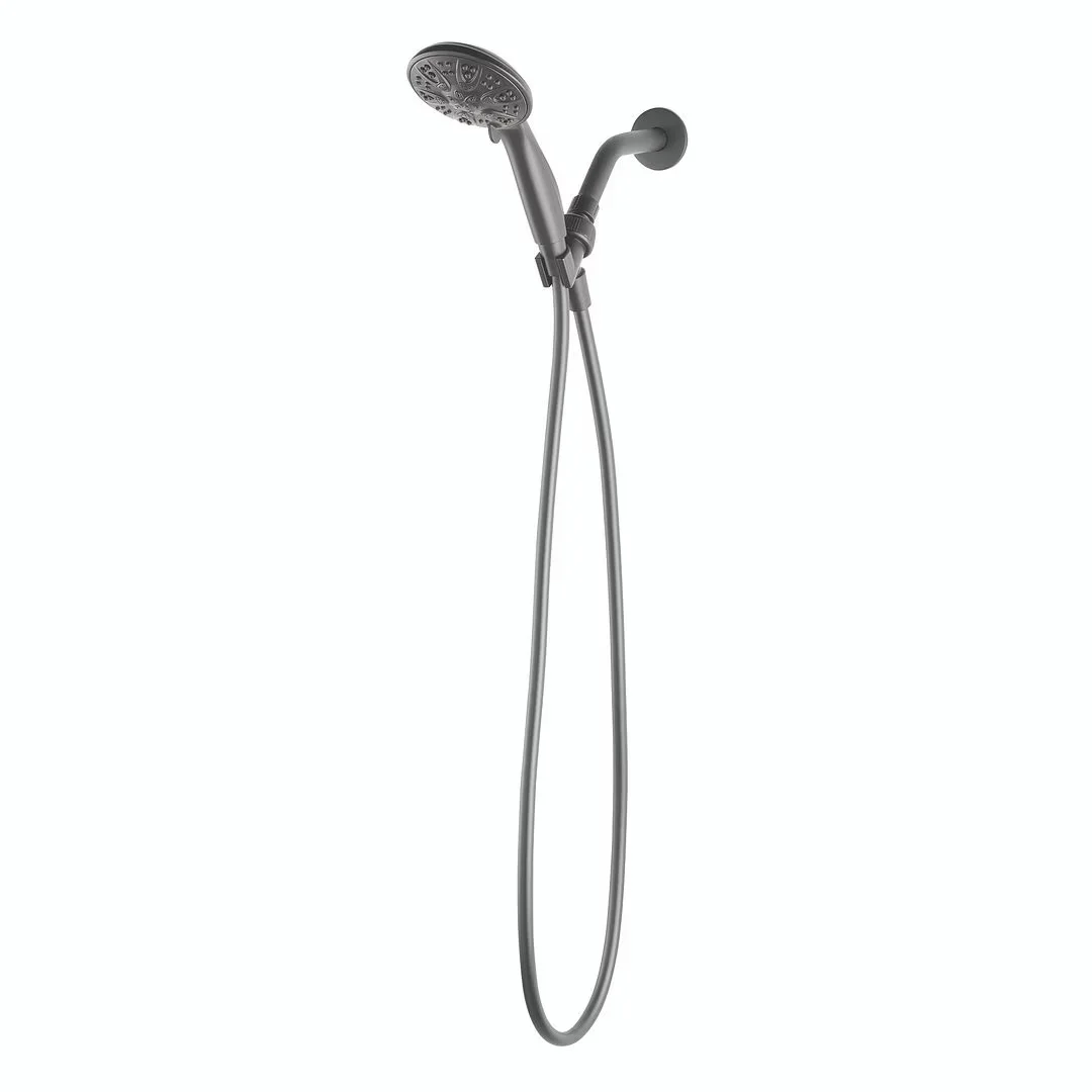 Innovative Shower Head with Adjustable Stream, 5-Spray Matte Black Handheld - Plastic Model 51C887