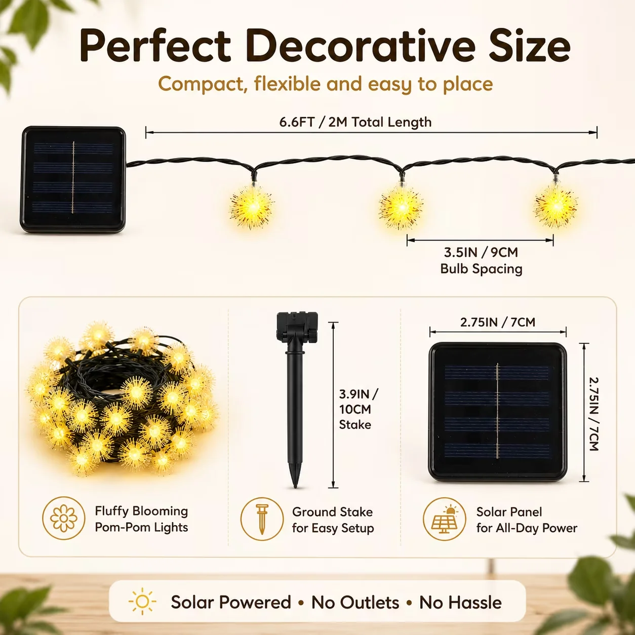 Novelty Light Versatile with LED, Solar, 100 LED Solar String Lights - Yellow for Patio, Garden Model E27EF3