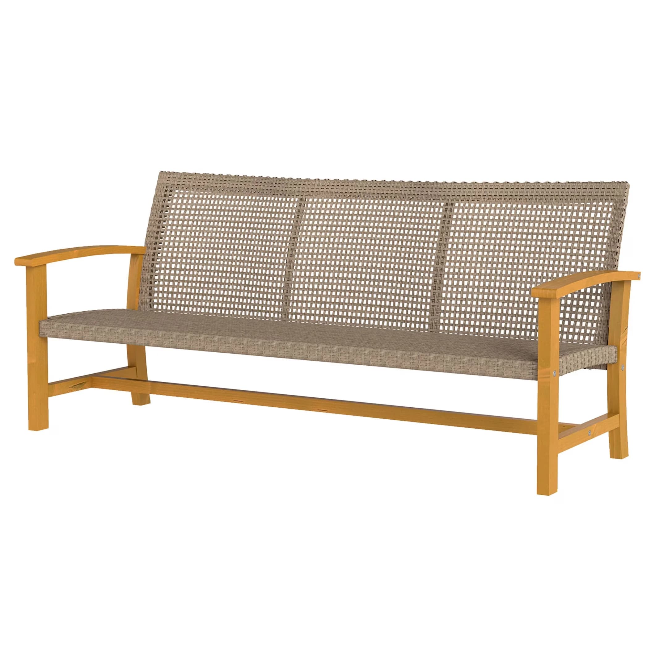 Outdoor Sofas Sectional Quality with All-Weather Patio Furniture, 3-Seat Wicker Sofa, 1000 LBS Capacity Steel Frame - Model C50EF3