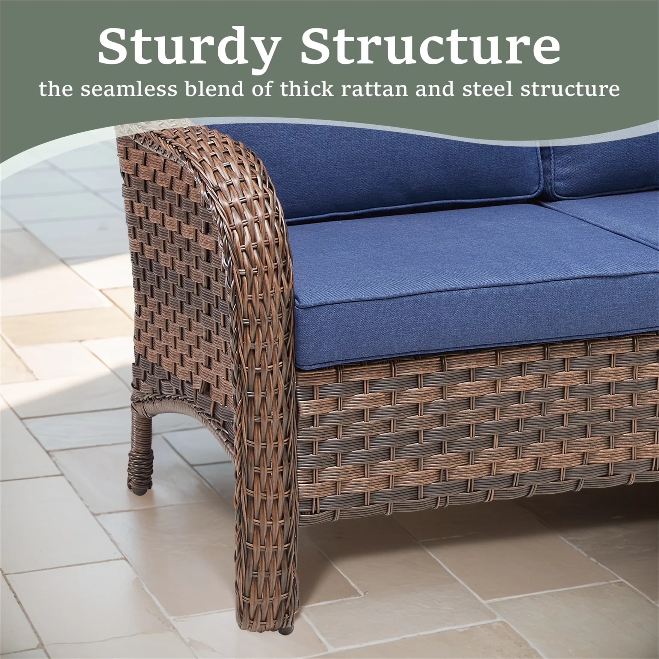Stylish Outdoor Sofas Sectional with Farmhouse, Modern, Wicker Loveseat Sofa - Model 341871