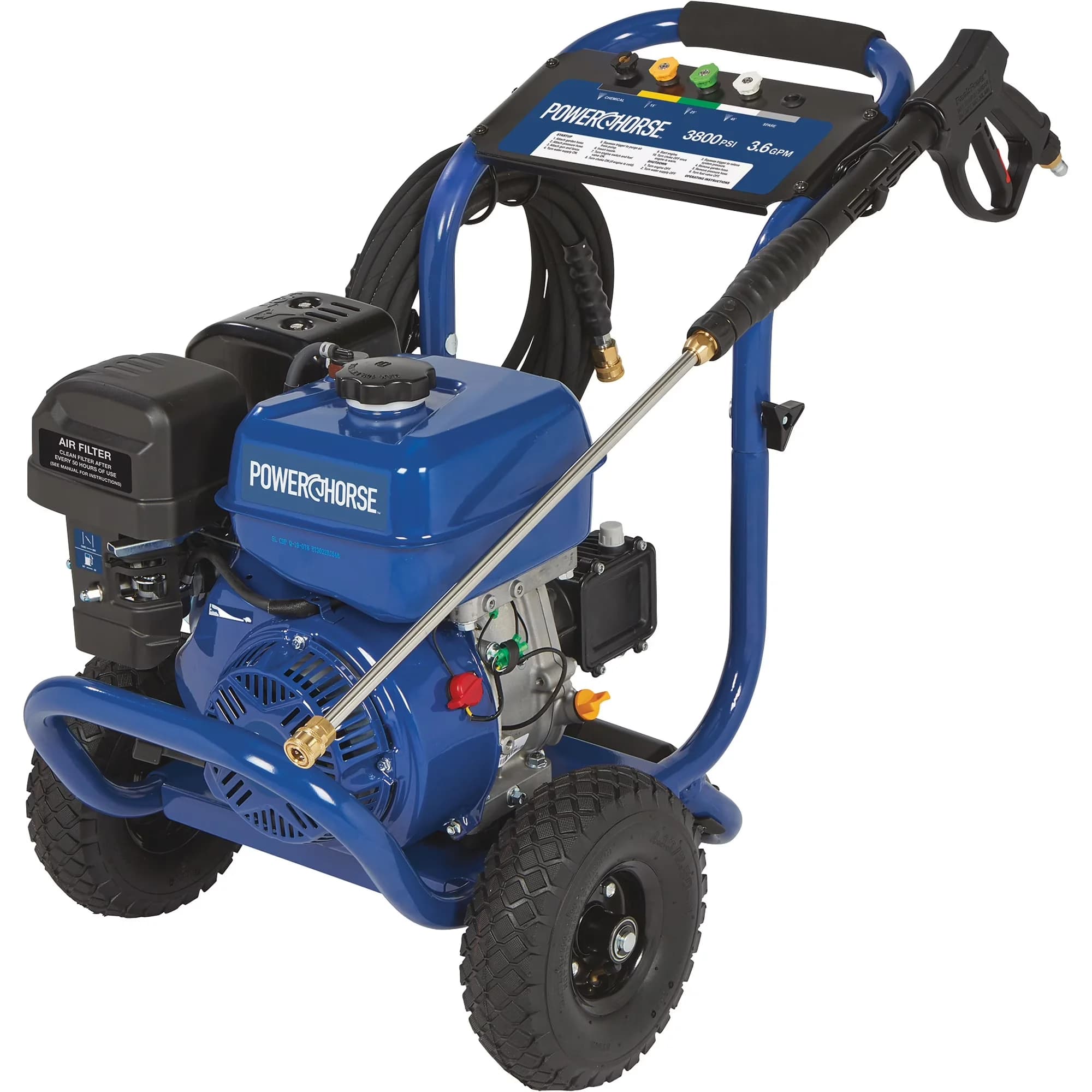 Pressure Washer Efficient with Quick Connect Tips, 3.6 GPM, Gas Cold Water - Model 01C856