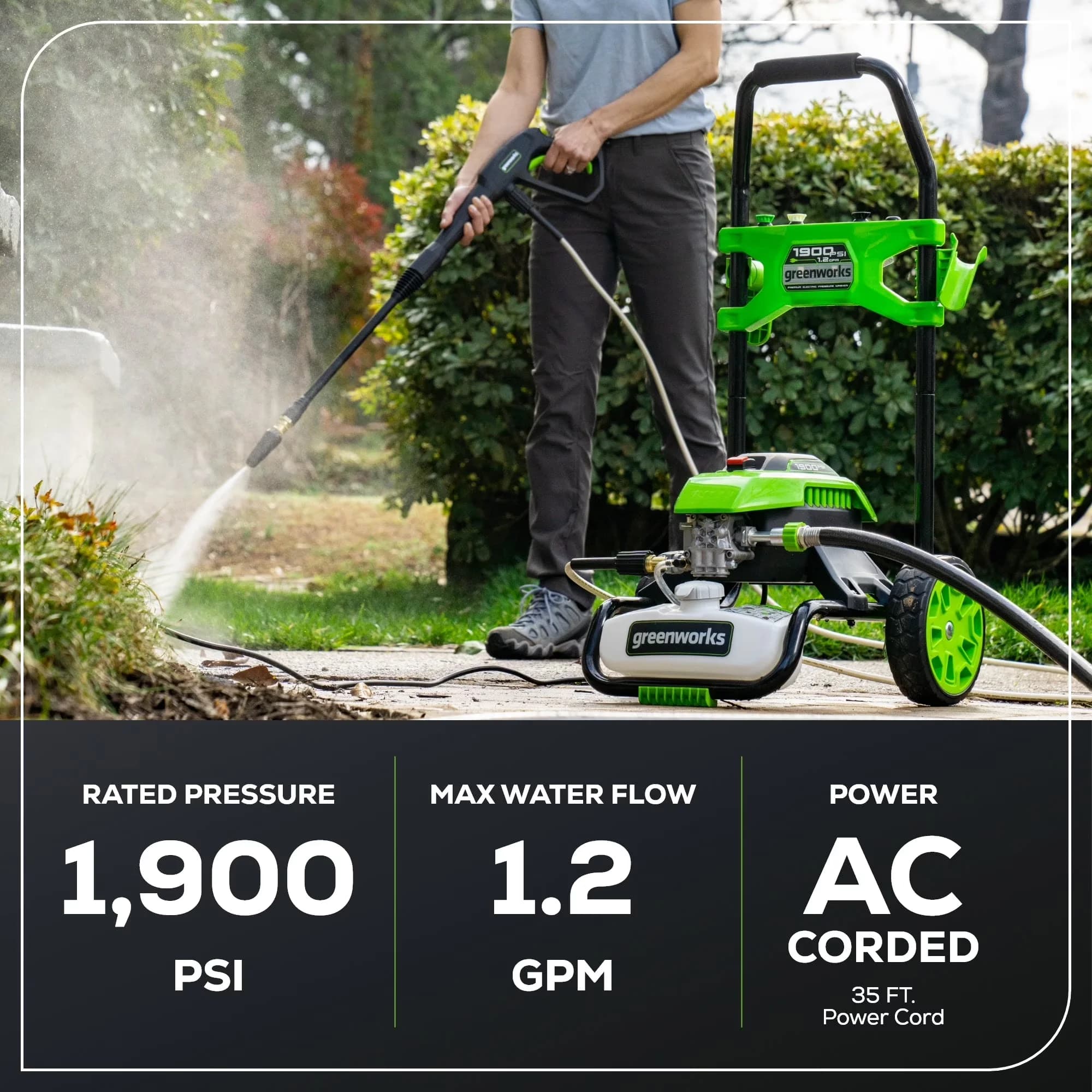 Pressure Washer Versatile with Kink Free Hose, Quick Connect Tips, 90-day Limited Tool Warranty - Model 0A9C79