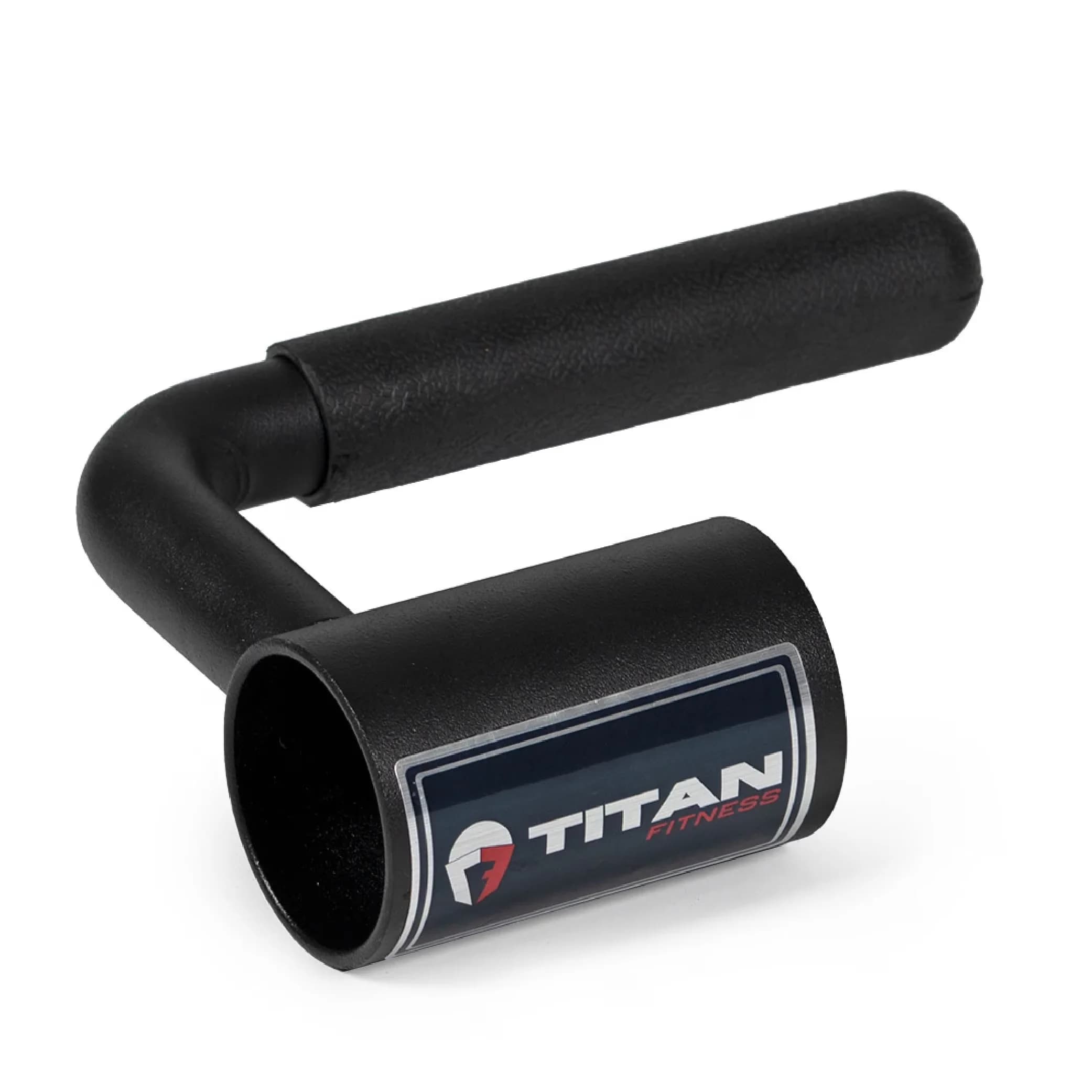 Stylish Home Gym Accessory with Heavy Duty, Slide-over design for quick installation, Single Arm Landmine Handle - Rubber Black Model 4CD44F