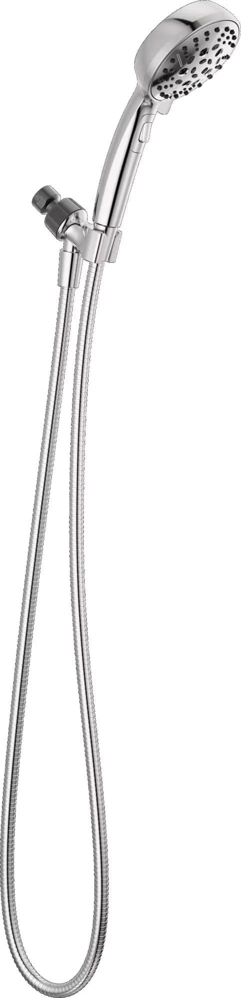 Shower Head Sleek with Installs in minutes, H2Okinetic® 6-Setting Hand - Silver Abs - Plastic Model 82FB07