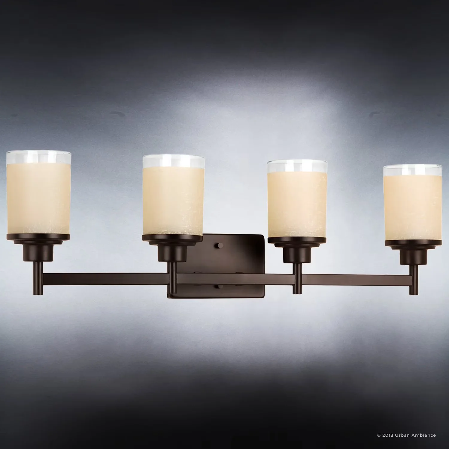 Professional Bathroom Renovation with Incandescent, Transitional - Bronze Steel Model CF2619