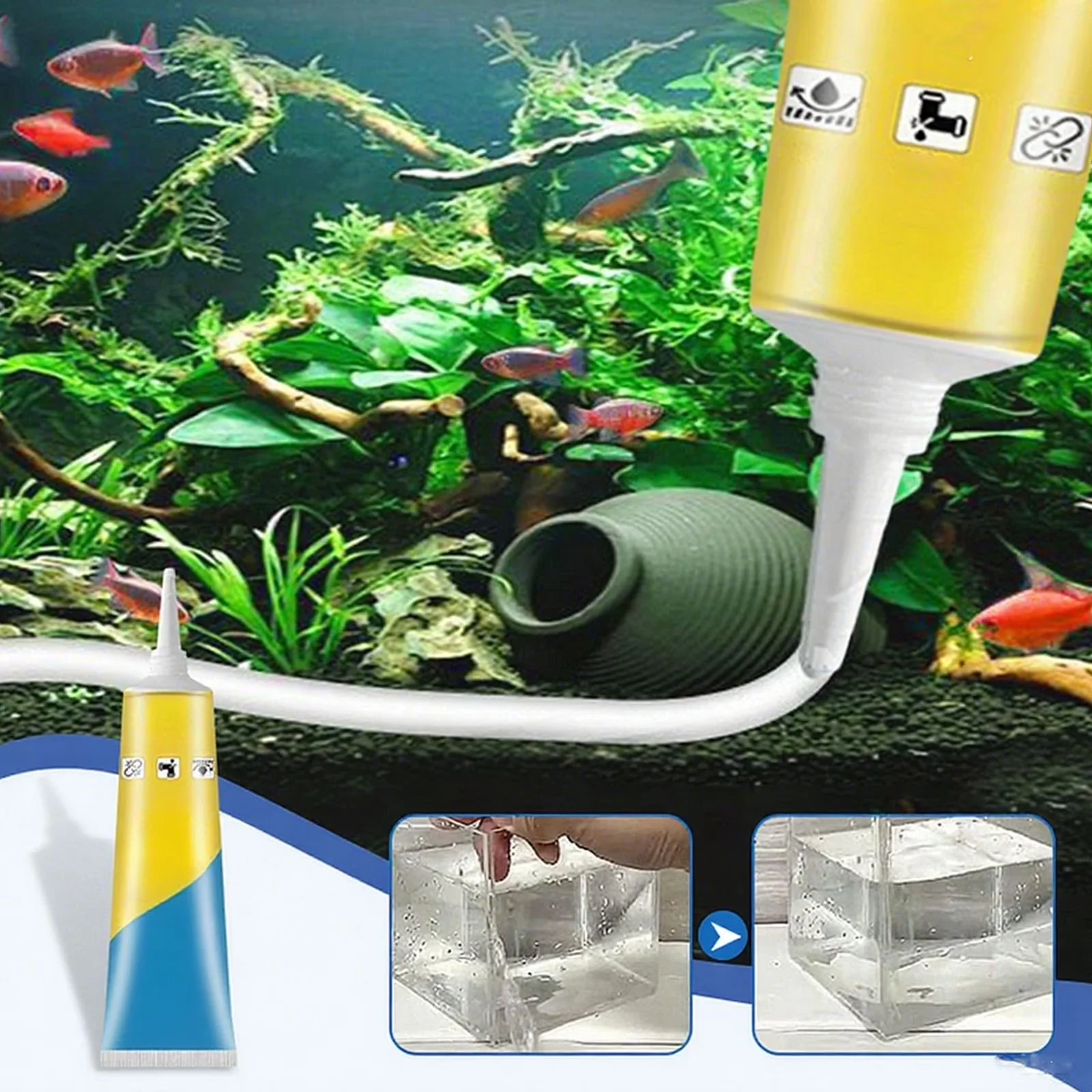 Sleek Building Material with Durable, Underwater Waterproof Adhesive Paste - Plastic Model E0561F